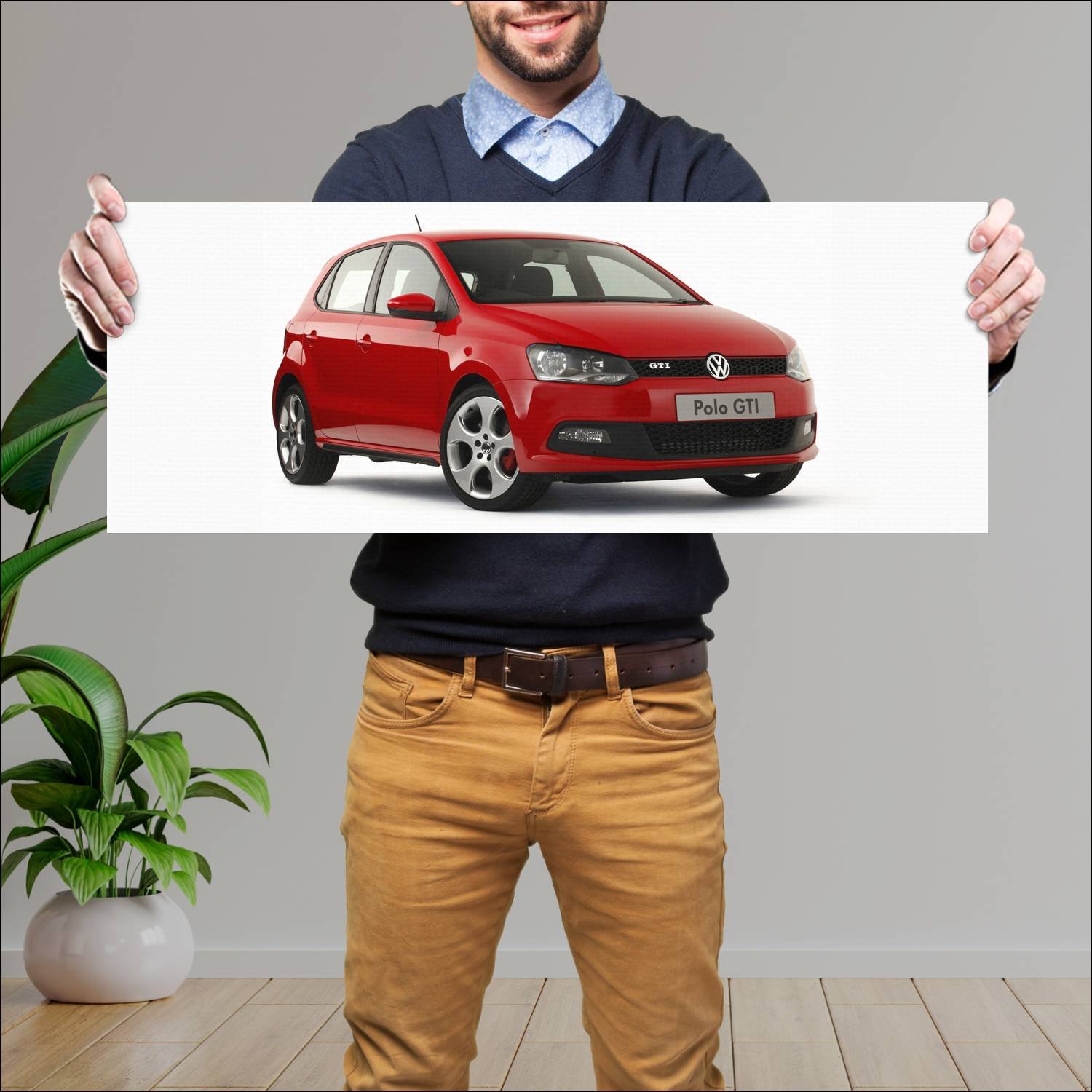 Cuadro grande 30x80cm 2010 volkswagen polo gti 5 d 620 Volkswagen
