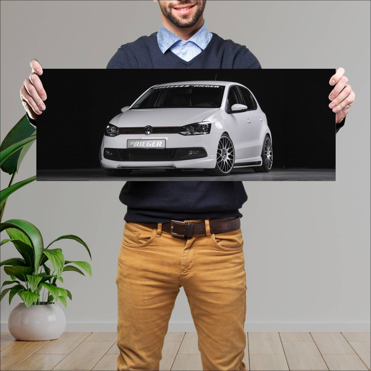 Cuadro grande 30x80cm 2010 volkswagen polo gti by 621 Volkswagen