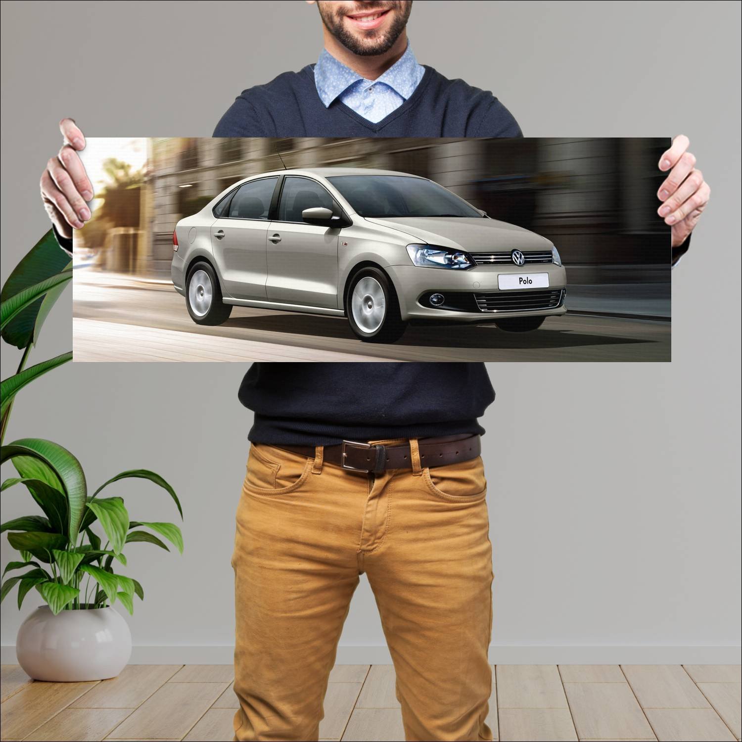 Cuadro grande 30x80cm 2010 volkswagen polo sedan r 623 Volkswagen