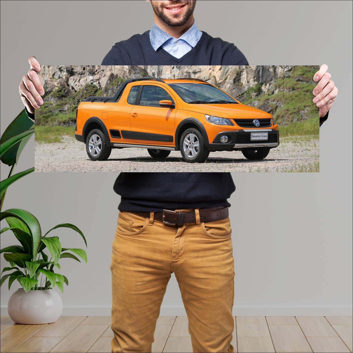 Cuadro grande 30x80cm 2010 volkswagen saveiro cros 626 Volkswagen