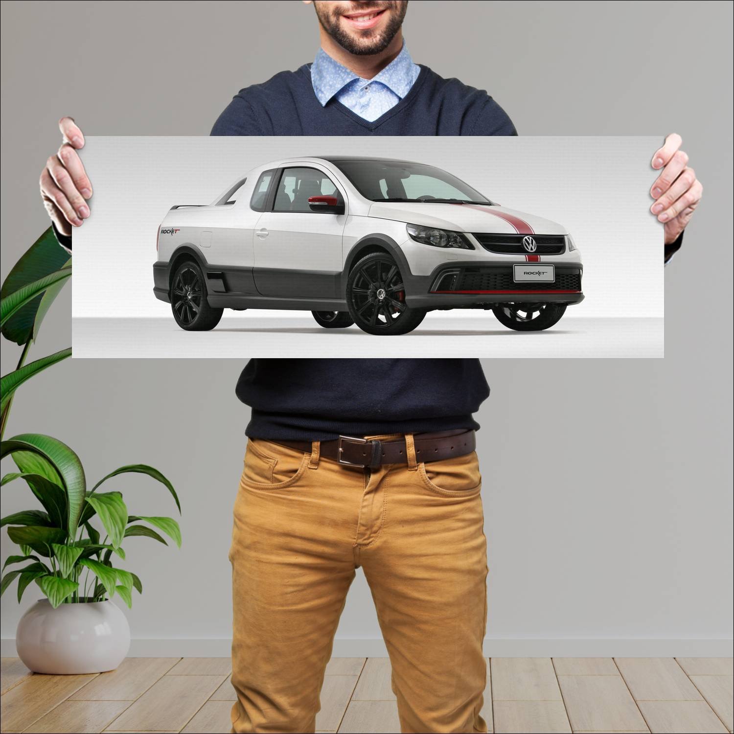 Cuadro grande 30x80cm 2010 volkswagen saveiro rock 628 Volkswagen