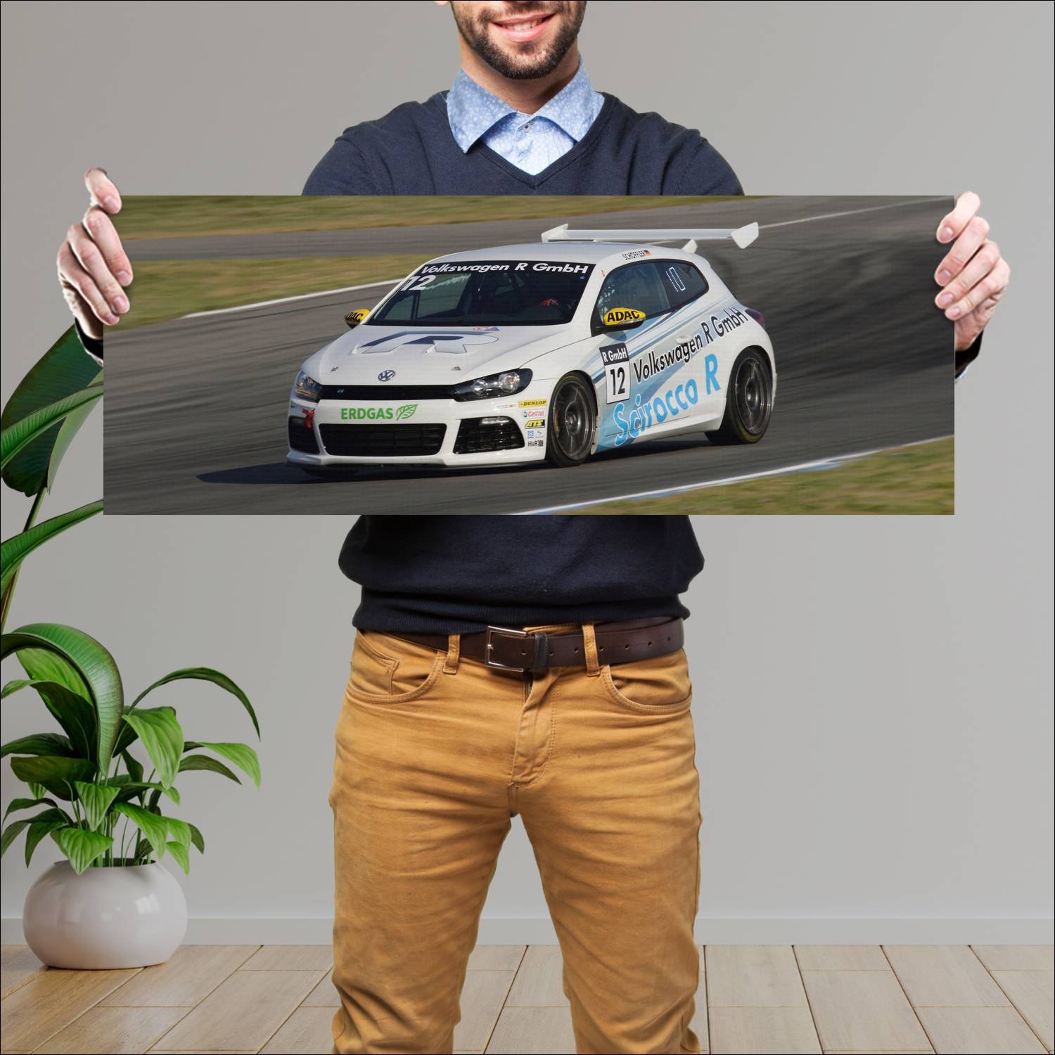 Cuadro grande 30x80cm 2010 volkswagen scirocco r c 629 Volkswagen