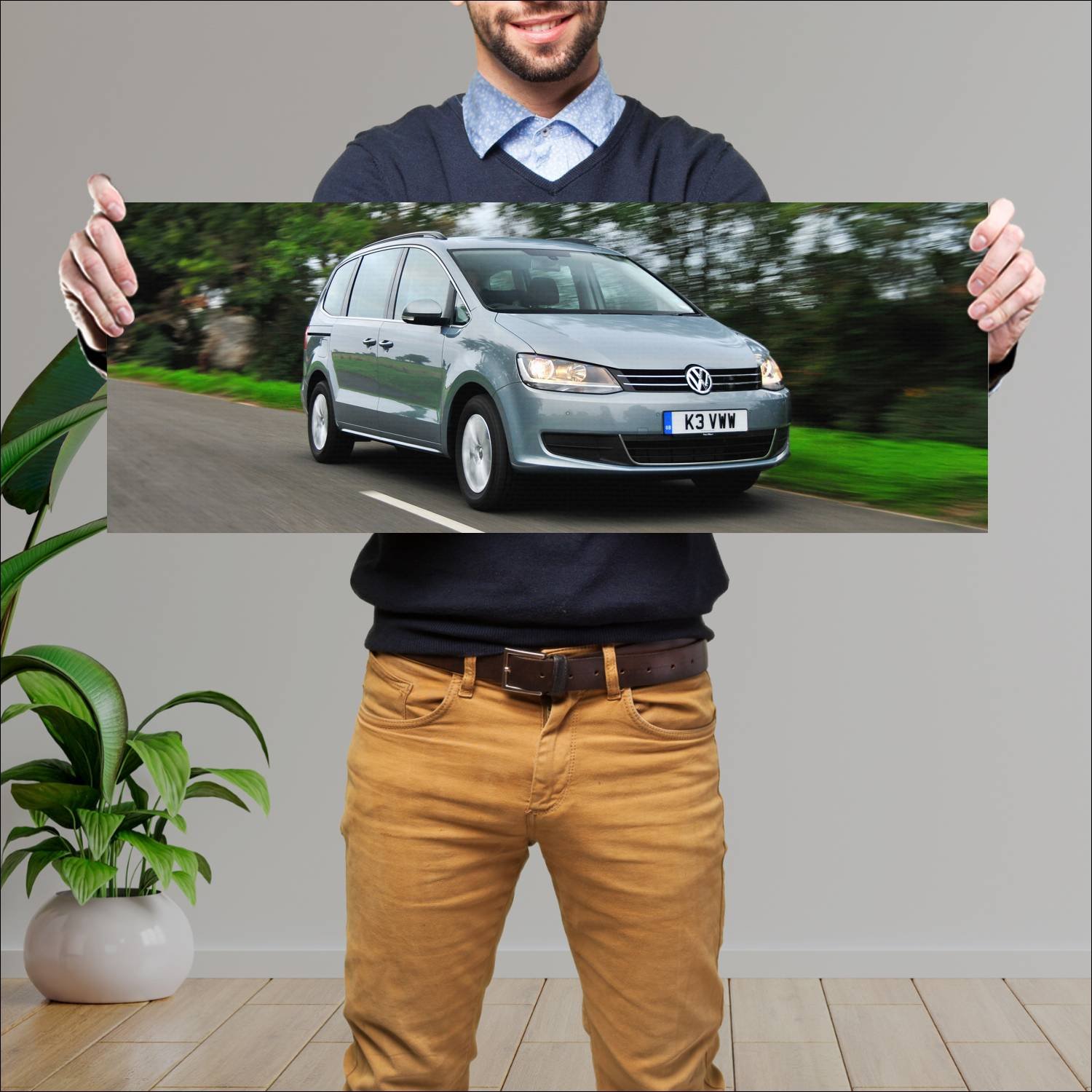 Cuadro grande 30x80cm 2010 volkswagen sharan uk 44 635 Volkswagen