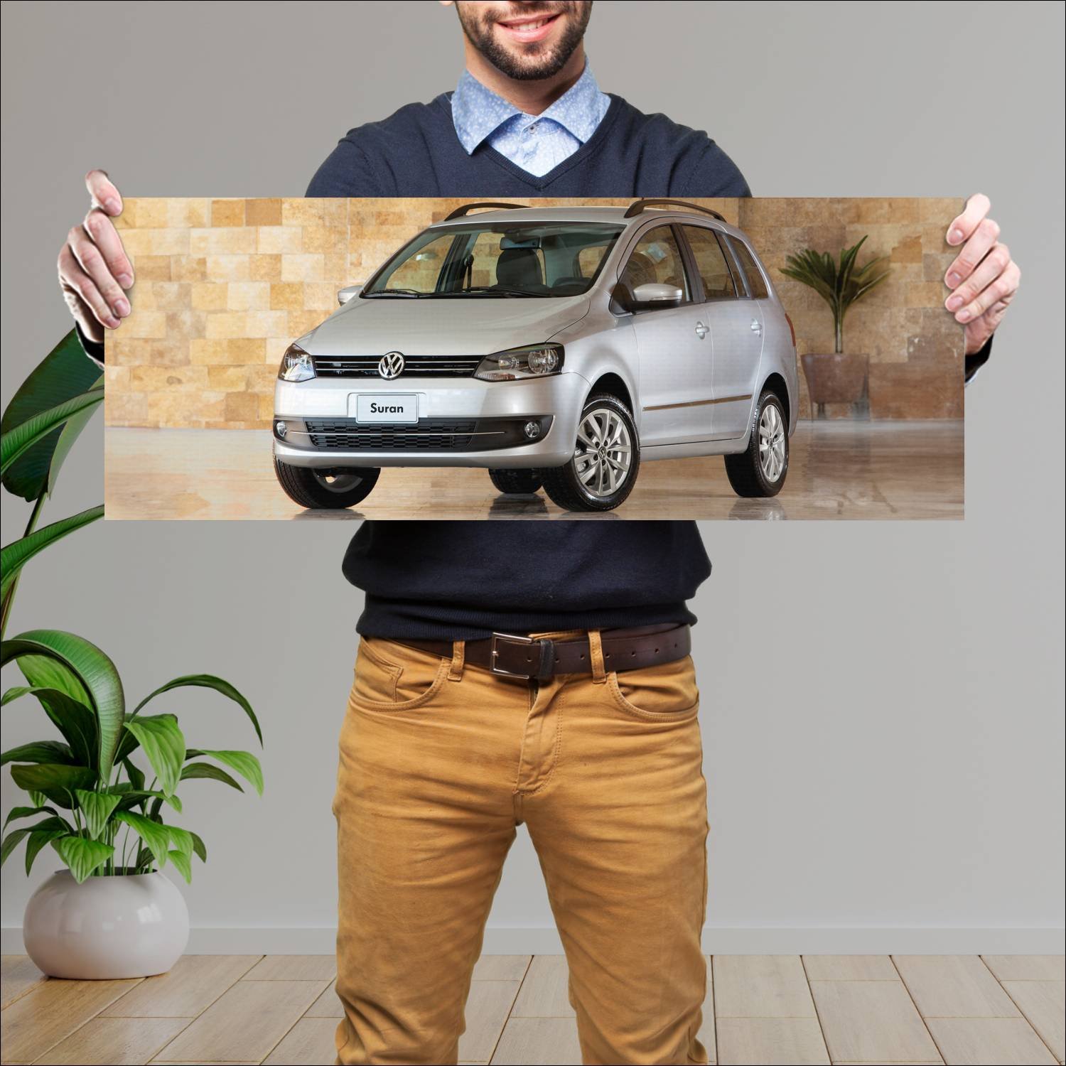 Cuadro grande 30x80cm 2010 volkswagen suran auto 638 Volkswagen