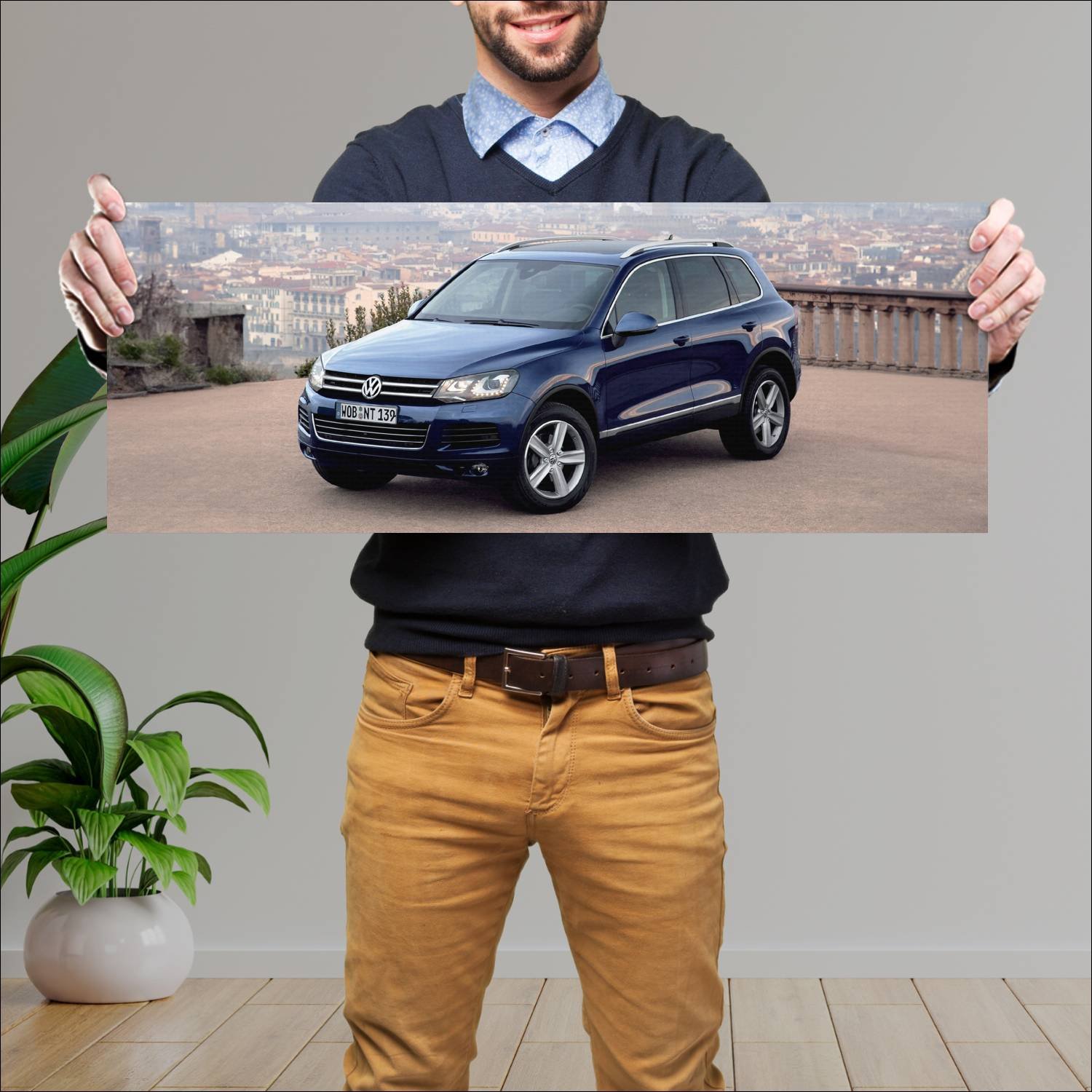Cuadro grande 30x80cm 2010 volkswagen touareg Volkswagen