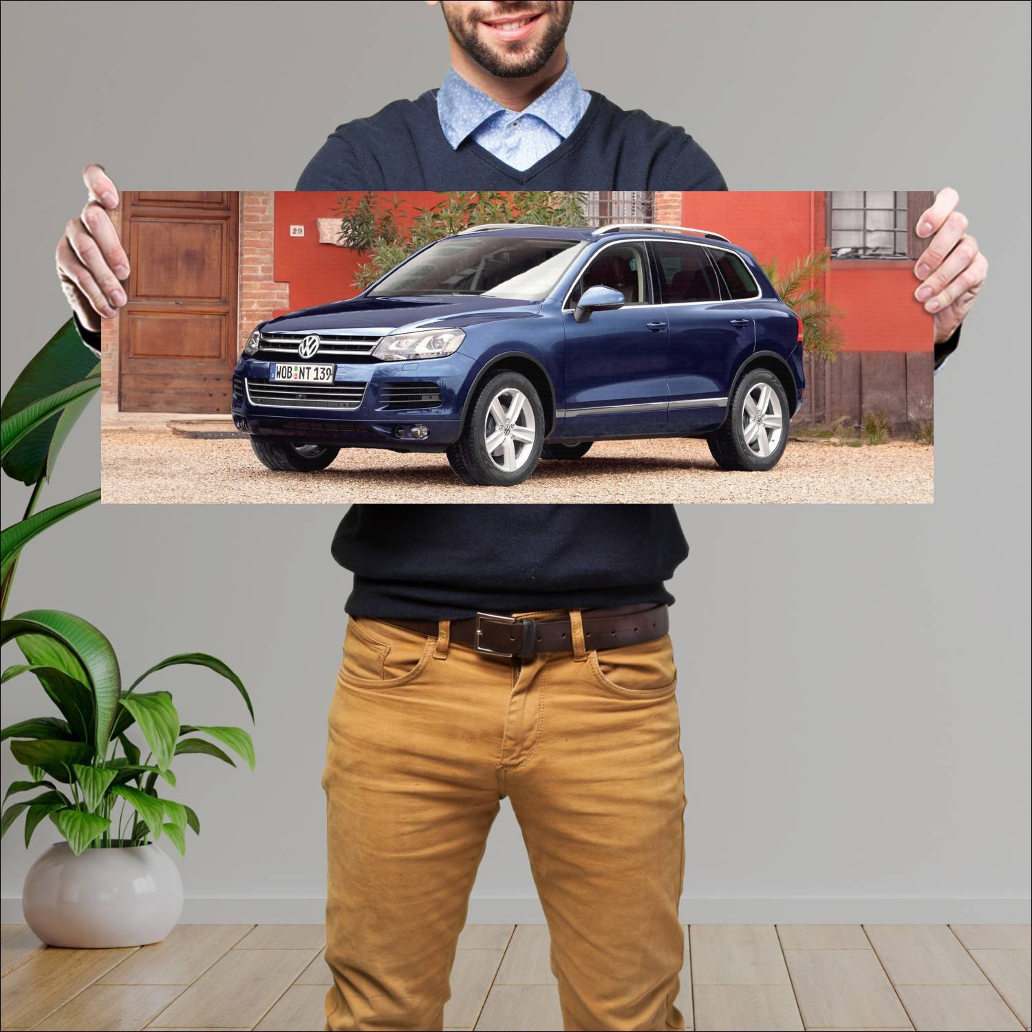 Cuadro grande 30x80cm 2010 volkswagen touareg Volkswagen