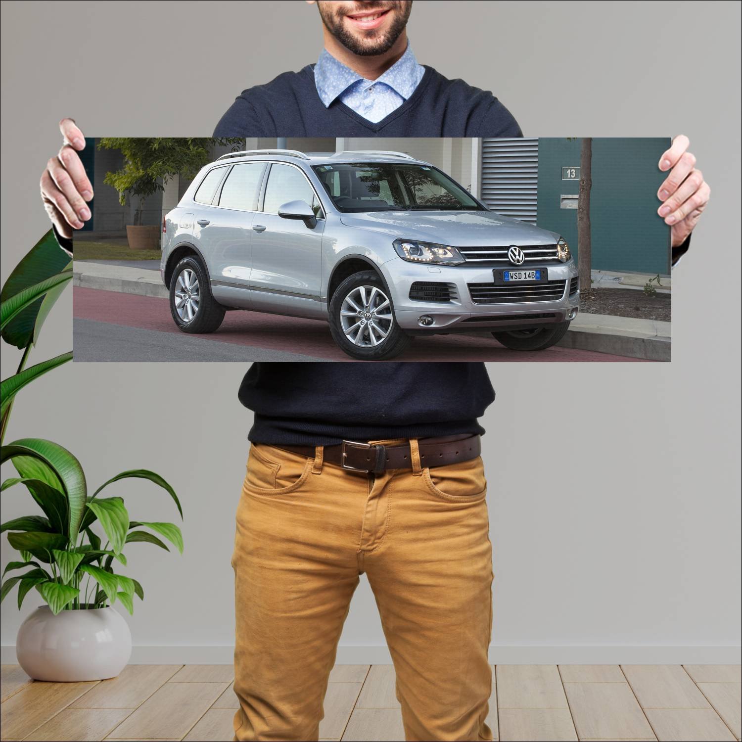 Cuadro grande 30x80cm 2010 volkswagen touareg au 4 645 Volkswagen