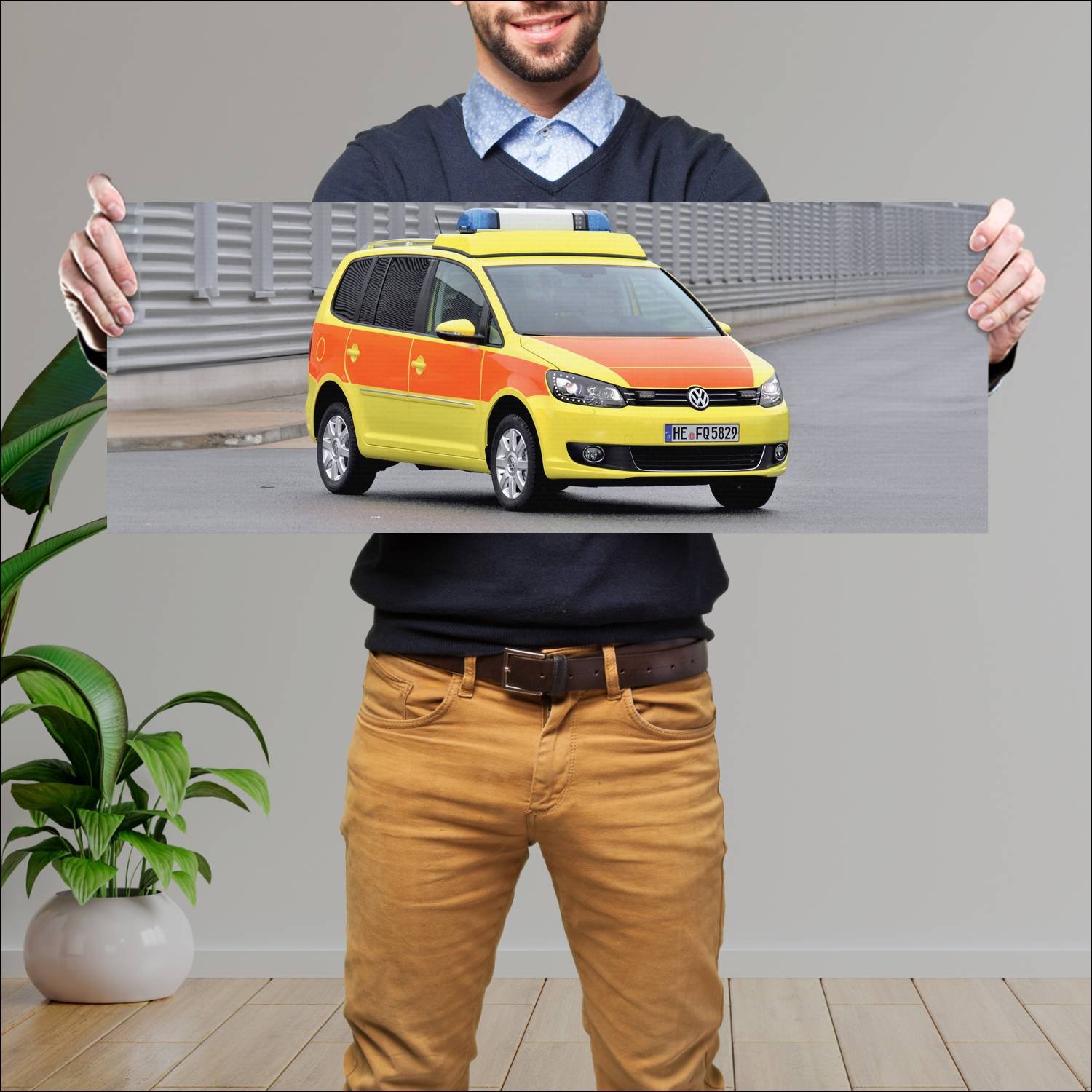 Cuadro grande 30x80cm 2010 volkswagen touran notar 659 Volkswagen