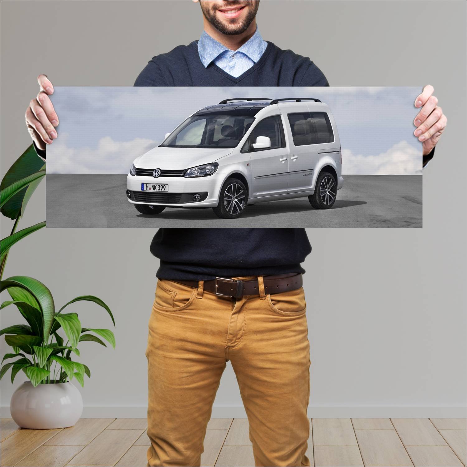 Cuadro grande 30x80cm 2011 volkswagen caddy editio 681 Volkswagen