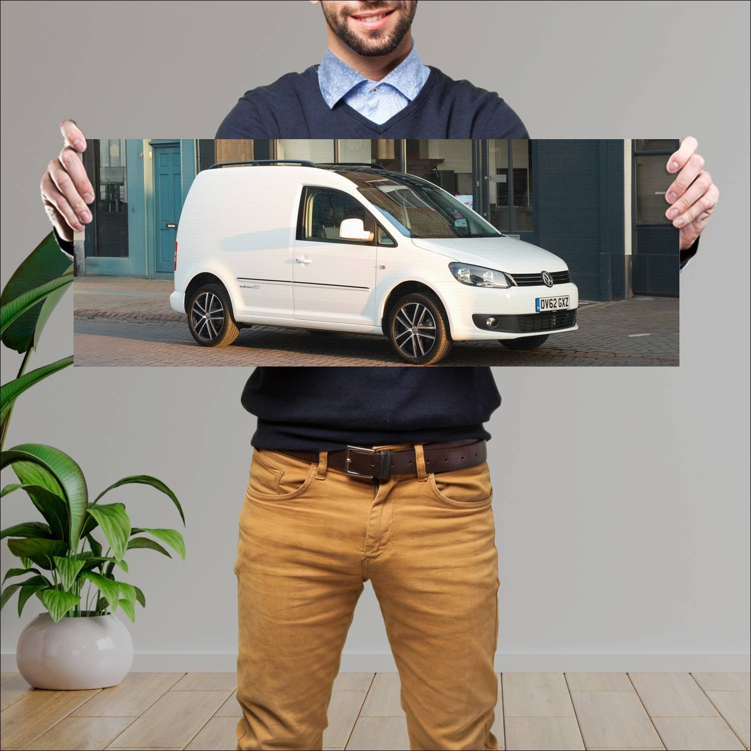 Cuadro grande 30x80cm 2011 volkswagen caddy panel 682 Volkswagen