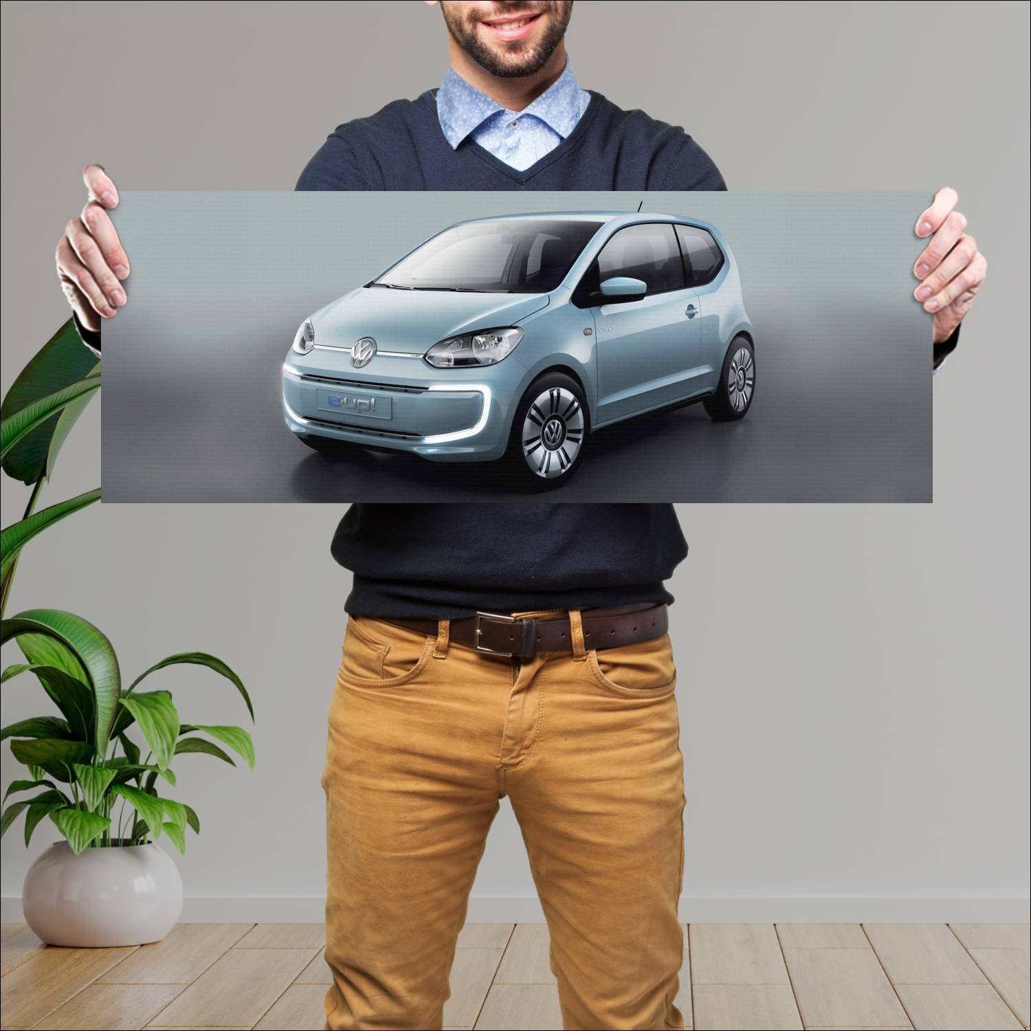 Cuadro grande 30x80cm 2011 volkswagen e up concept 686 Volkswagen