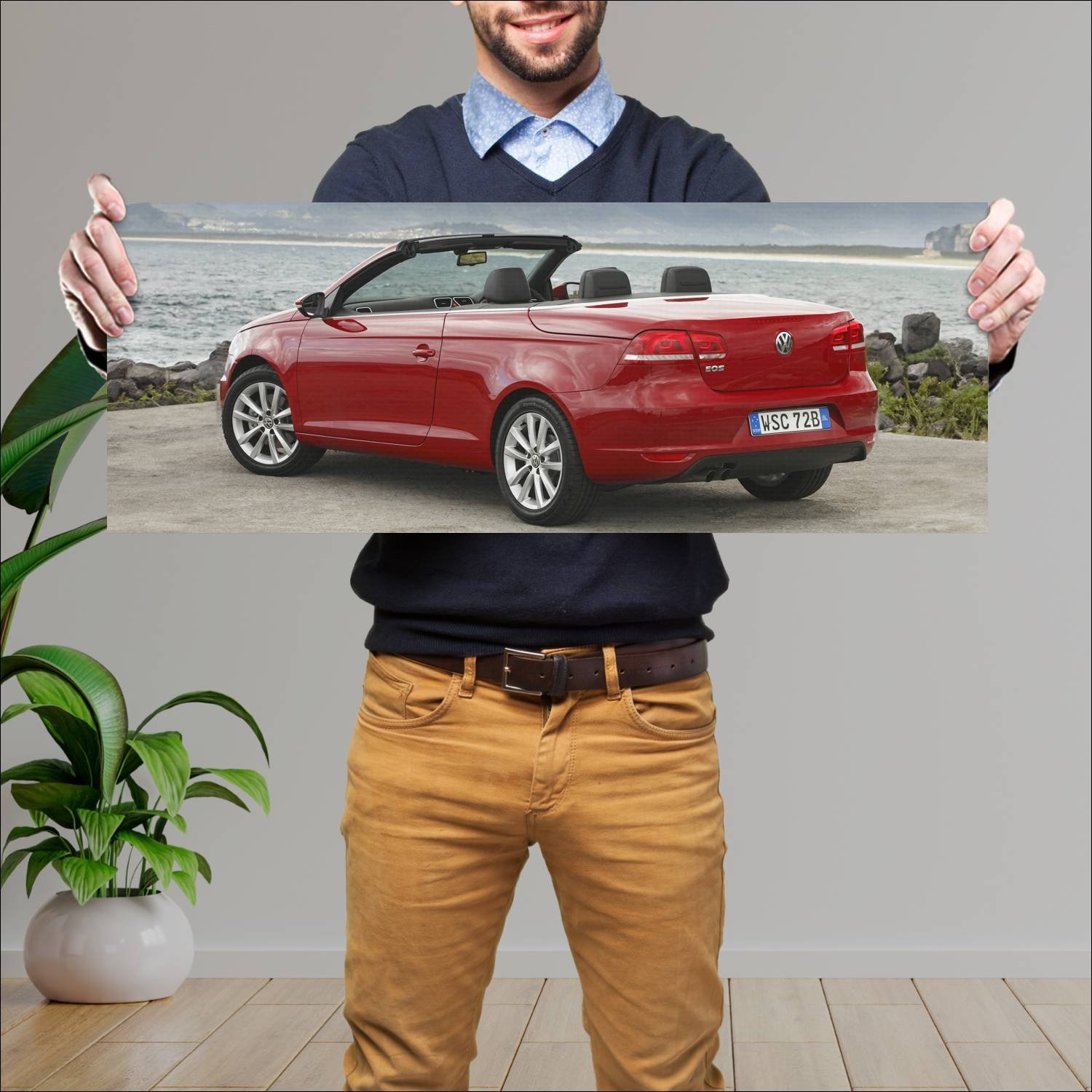 Cuadro grande 30x80cm 2011 volkswagen eos au auto 688 Volkswagen