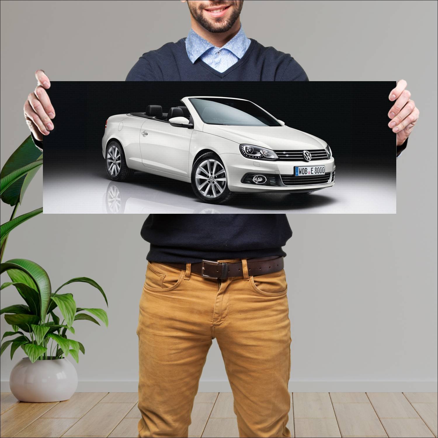 Cuadro grande 30x80cm 2011 volkswagen eos sport an 691 Volkswagen