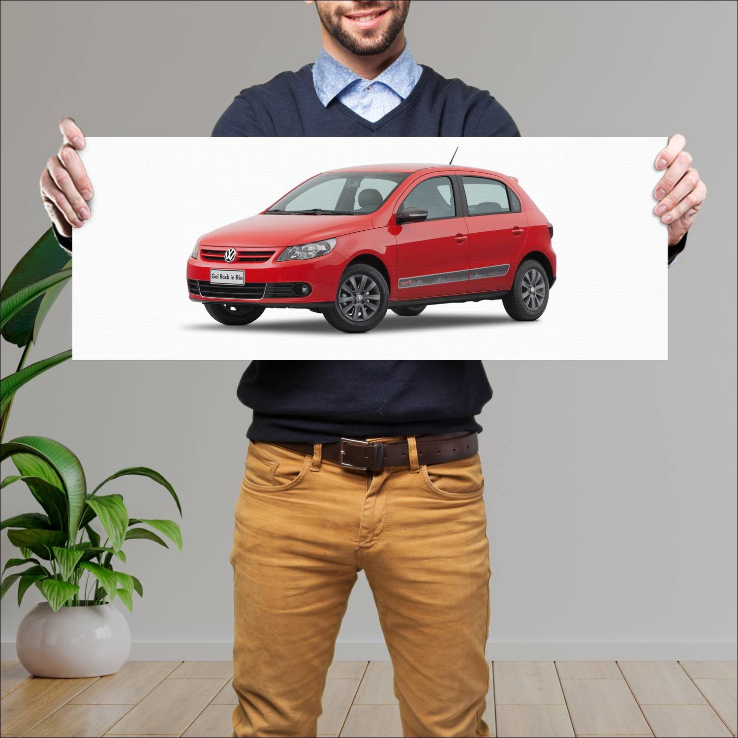 Cuadro grande 30x80cm 2011 volkswagen gol rock in 696 Volkswagen