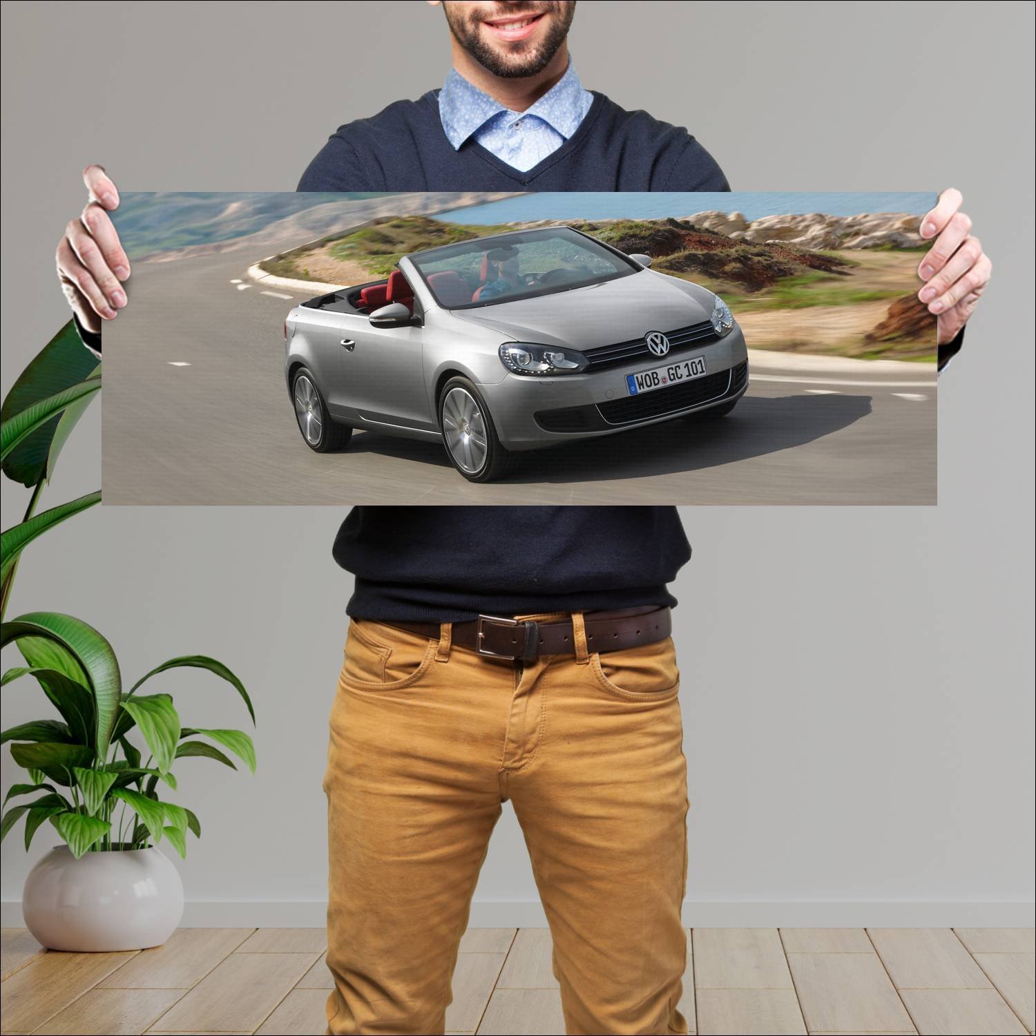 Cuadro grande 30x80cm 2011 volkswagen golf cabriol 699 Volkswagen