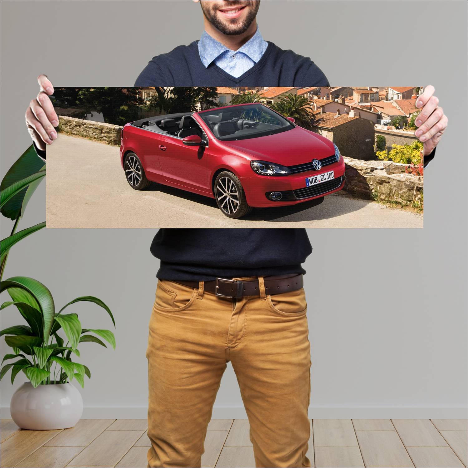 Cuadro grande 30x80cm 2011 volkswagen golf cabriol 700 Volkswagen