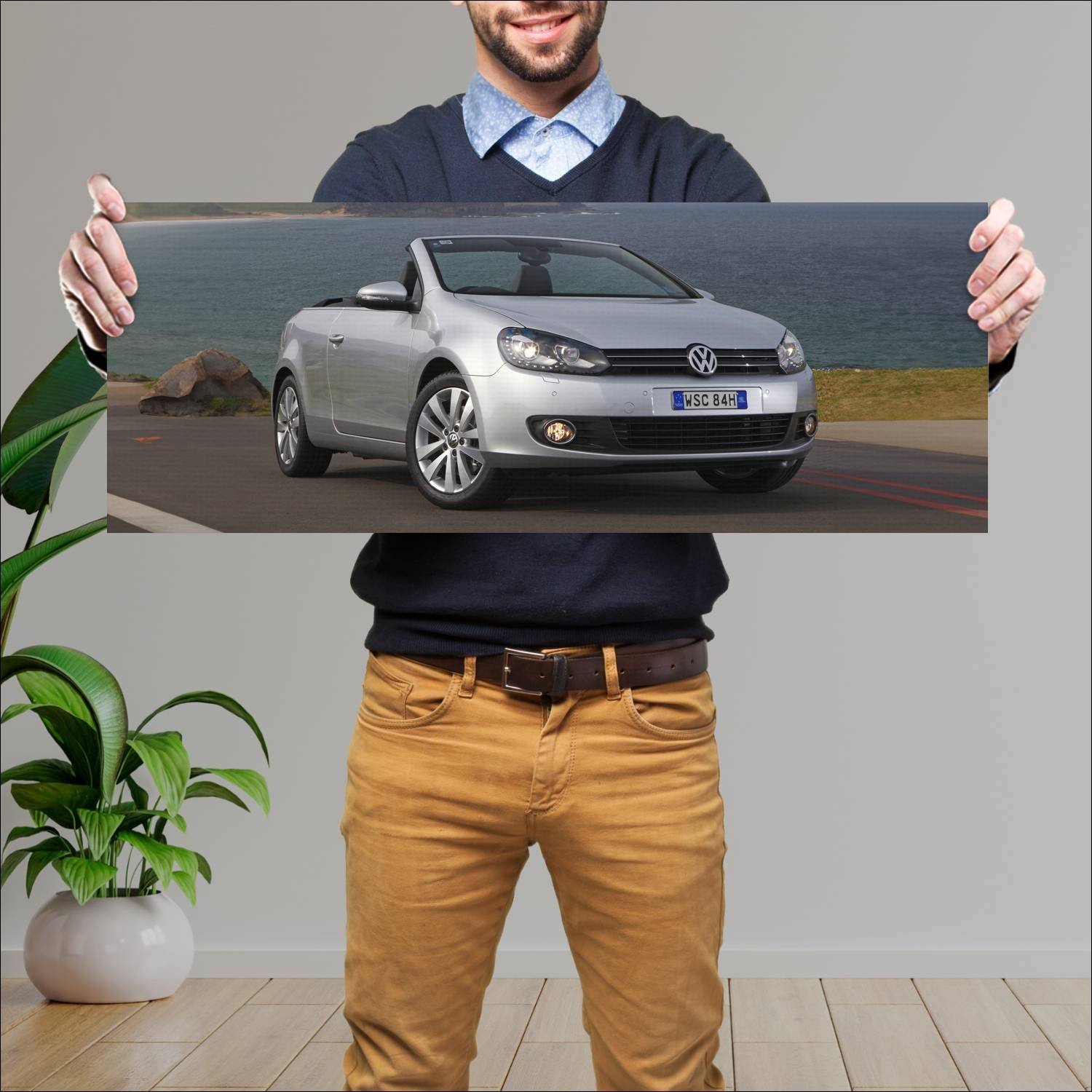 Cuadro grande 30x80cm 2011 volkswagen golf cabriol 701 Volkswagen