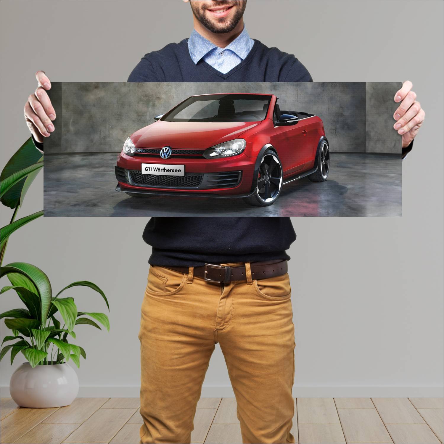 Cuadro grande 30x80cm 2011 volkswagen golf gti cab 703 Volkswagen