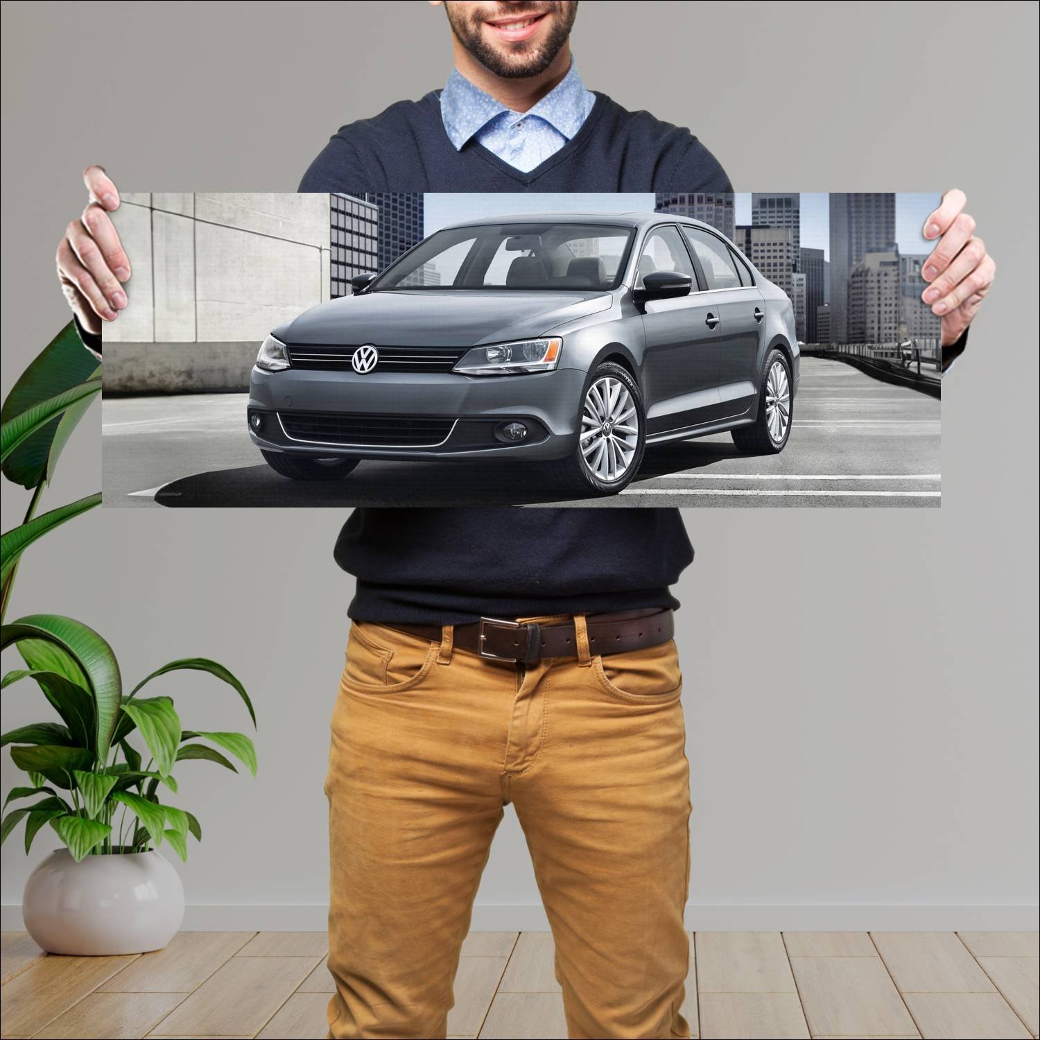 Cuadro grande 30x80cm 2011 volkswagen jetta us 450 715 Volkswagen