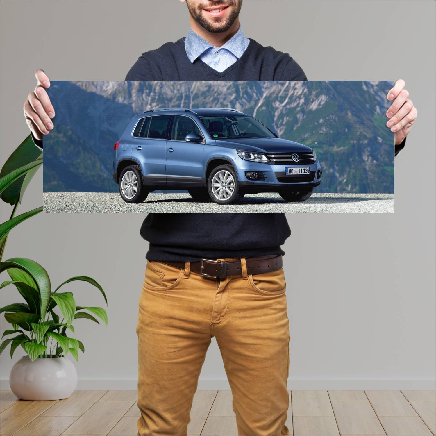 Cuadro grande 30x80cm 2011 volkswagen tiguan auto 734 Volkswagen