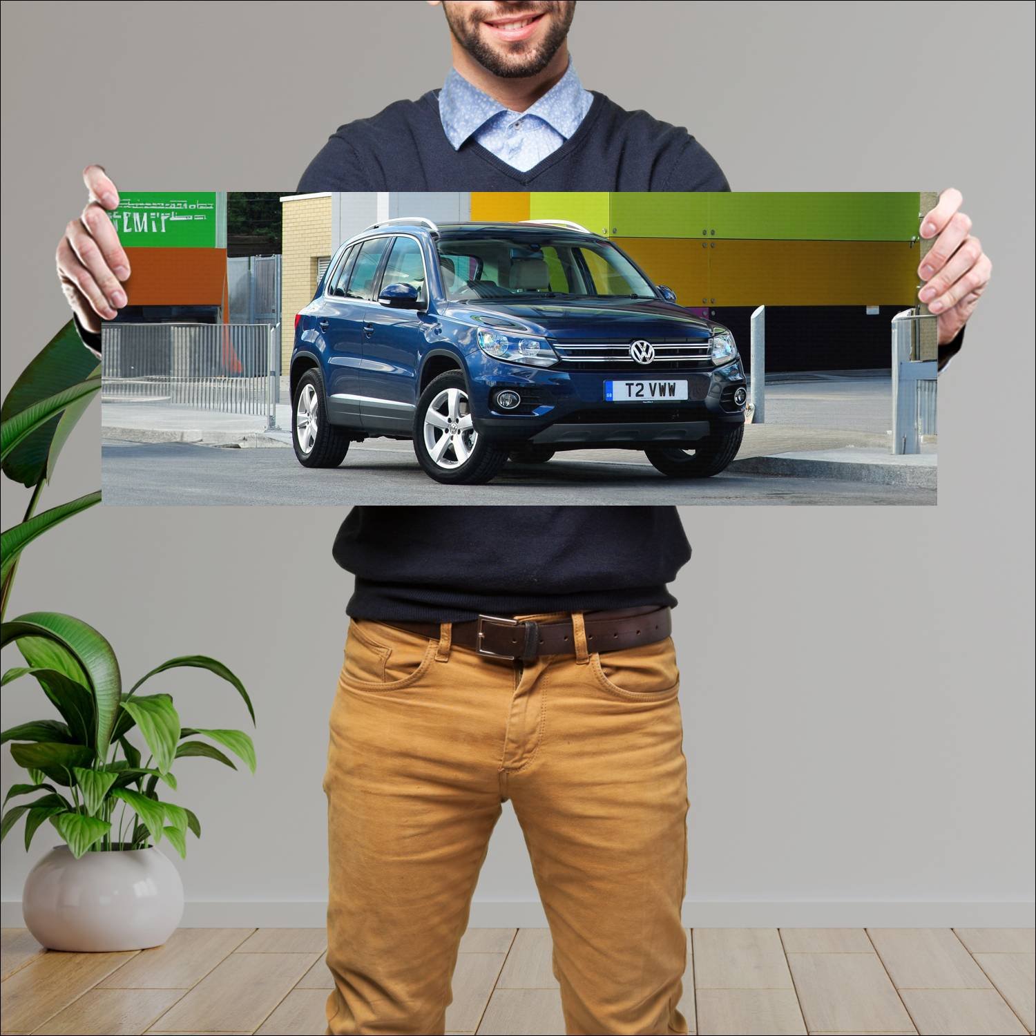 Cuadro grande 30x80cm 2011 volkswagen tiguan escap 736 Volkswagen