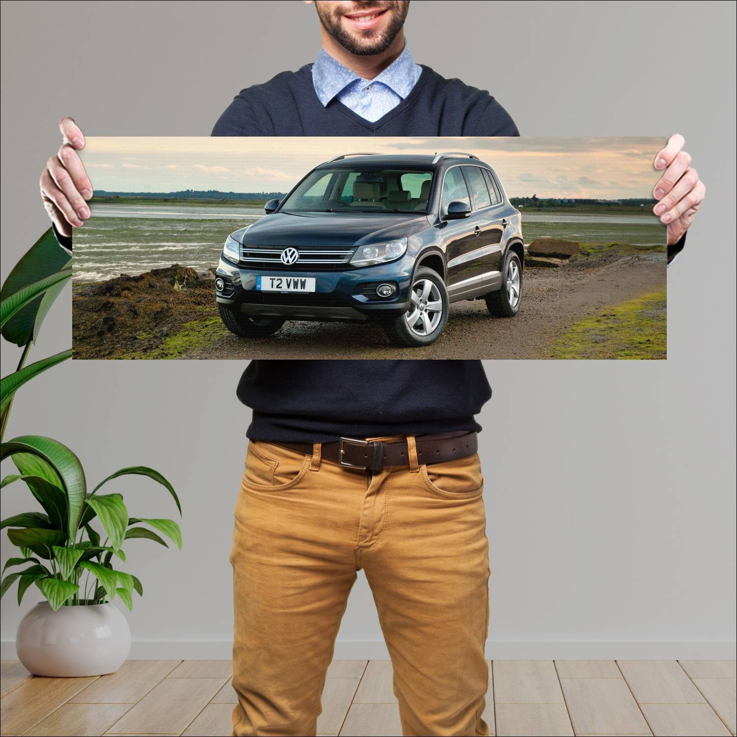 Cuadro grande 30x80cm 2011 volkswagen tiguan escap 737 Volkswagen