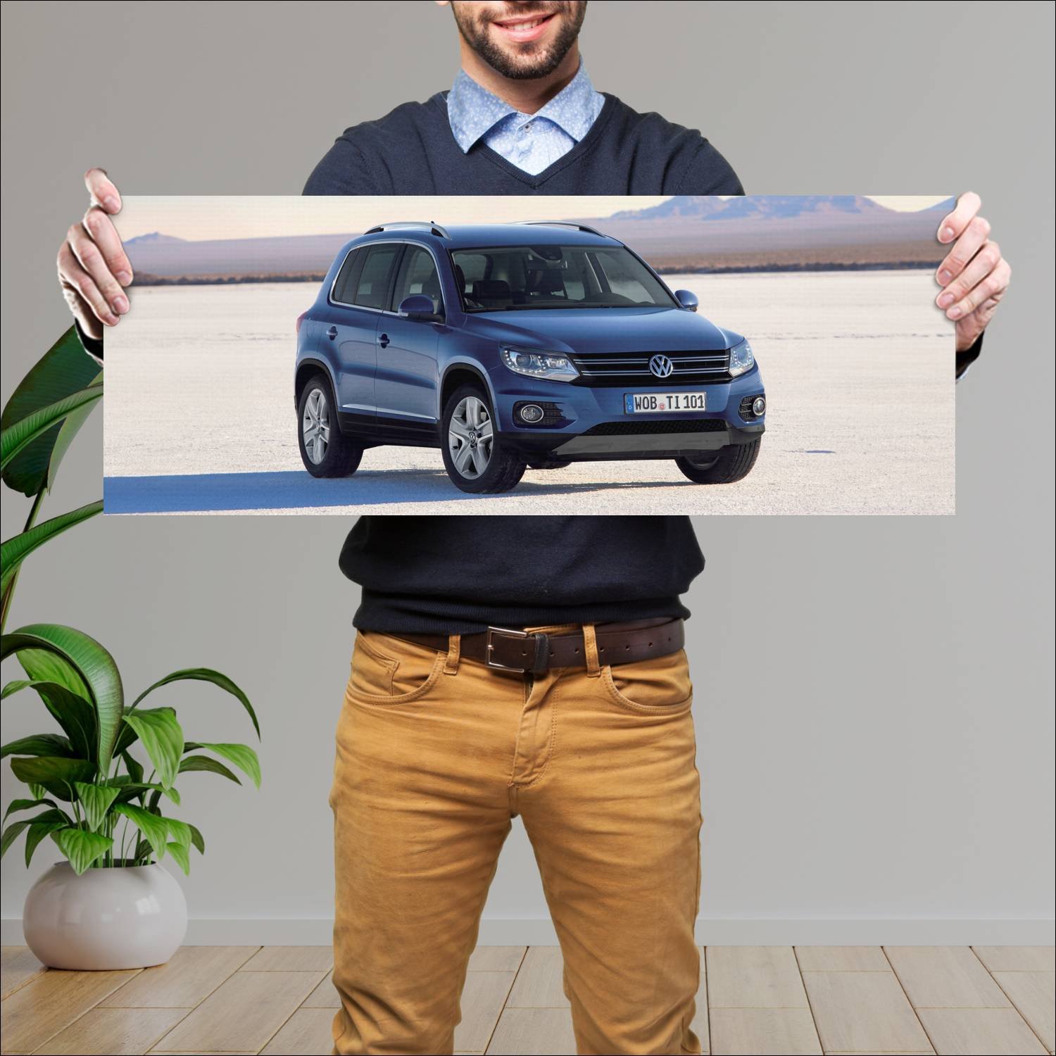 Cuadro grande 30x80cm 2011 volkswagen tiguan track 739 Volkswagen