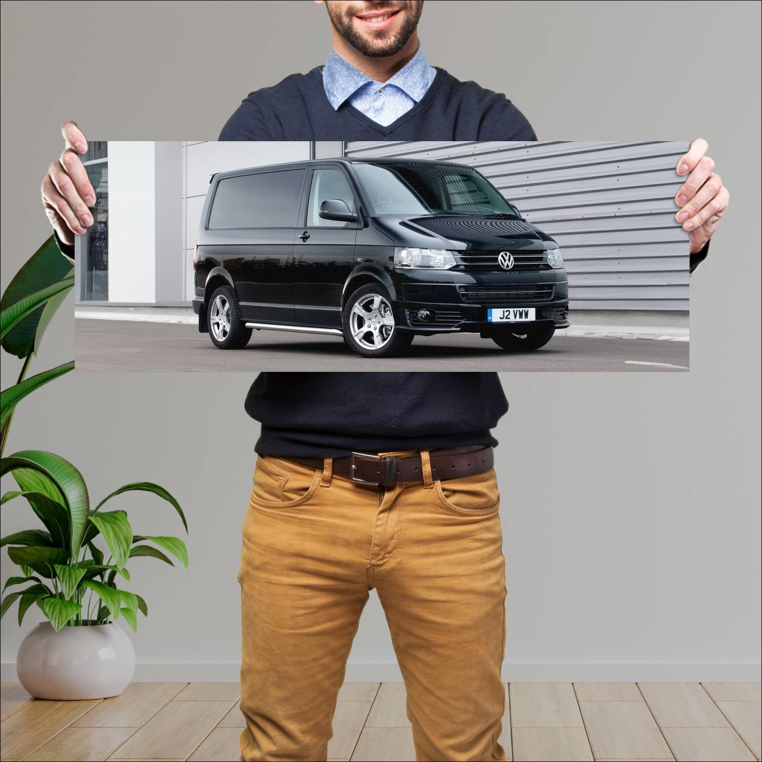 Cuadro grande 30x80cm 2011 volkswagen transporter 749 Volkswagen