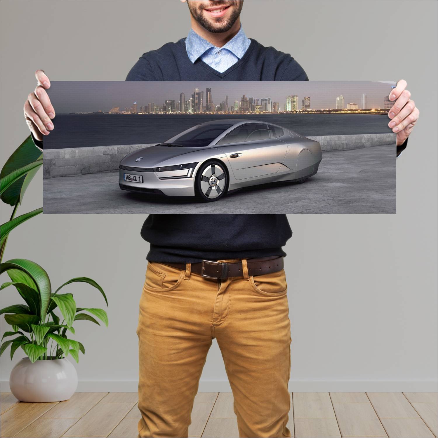 Cuadro grande 30x80cm 2011 volkswagen xl1 concept 754 Volkswagen