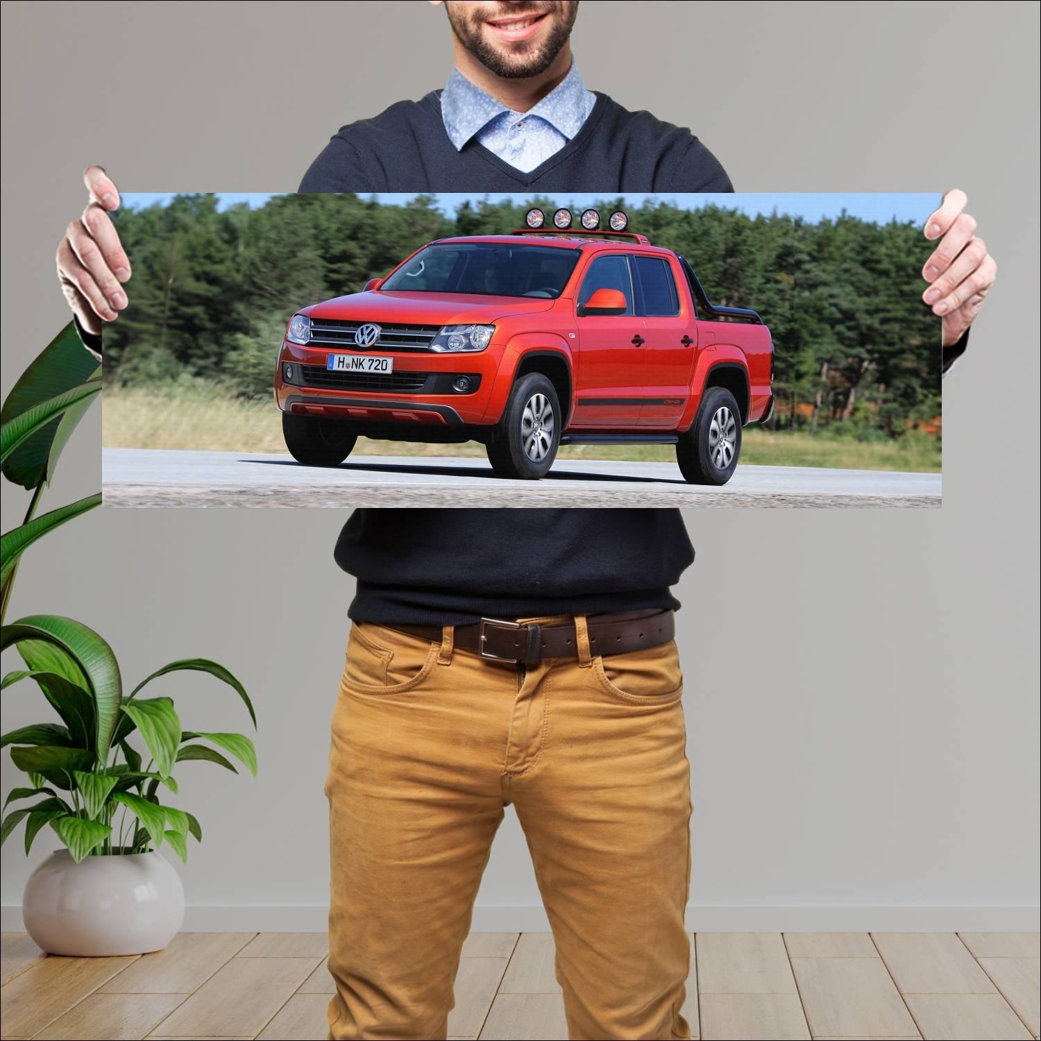 Cuadro grande 30x80cm 2012 volkswagen amarok canyo 758 Volkswagen