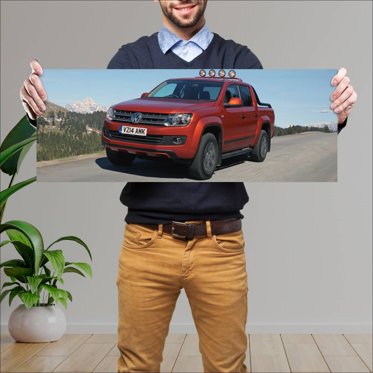 Cuadro grande 30x80cm 2012 volkswagen amarok canyo 759 Volkswagen