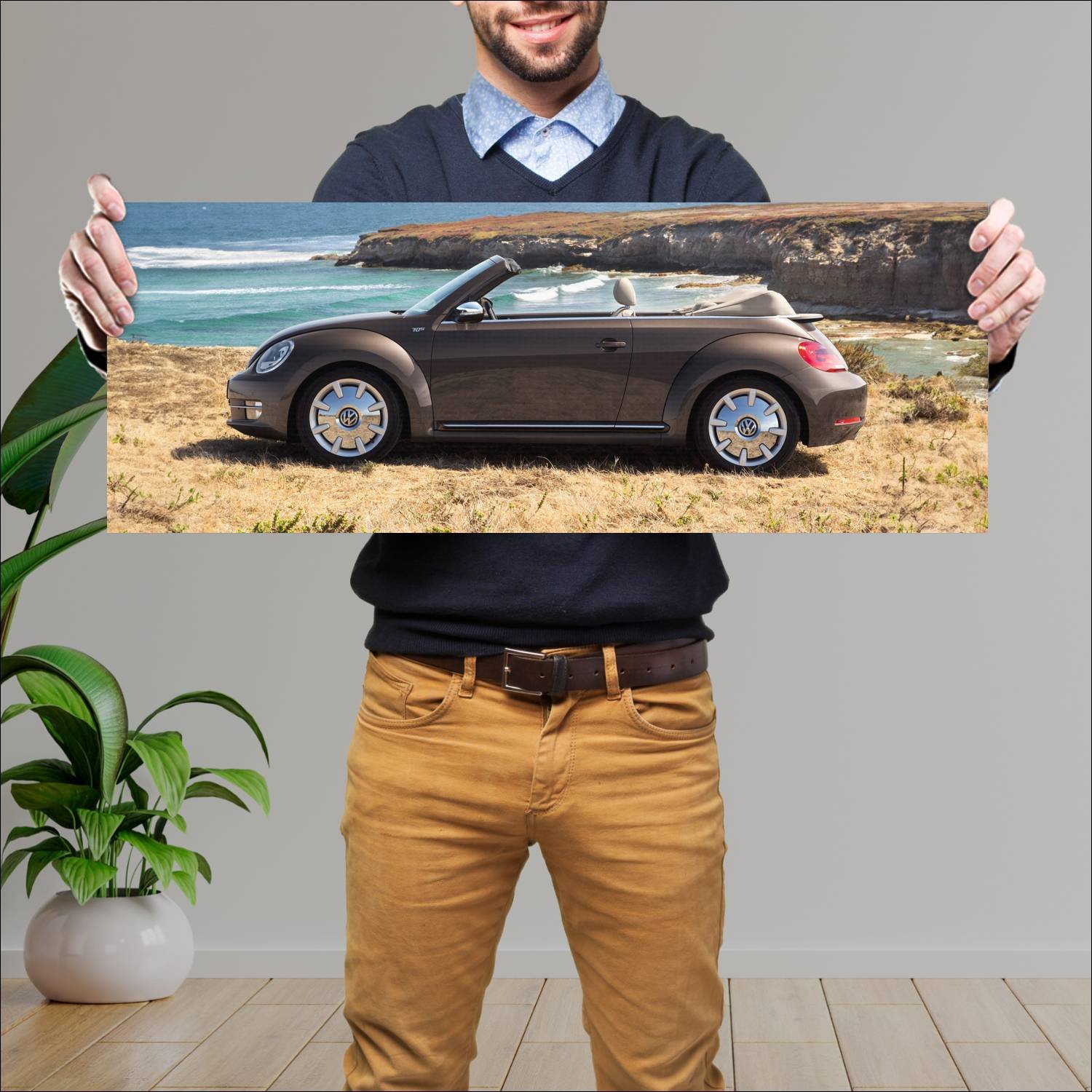Cuadro grande 30x80cm 2012 volkswagen beetle cabri 764 Volkswagen