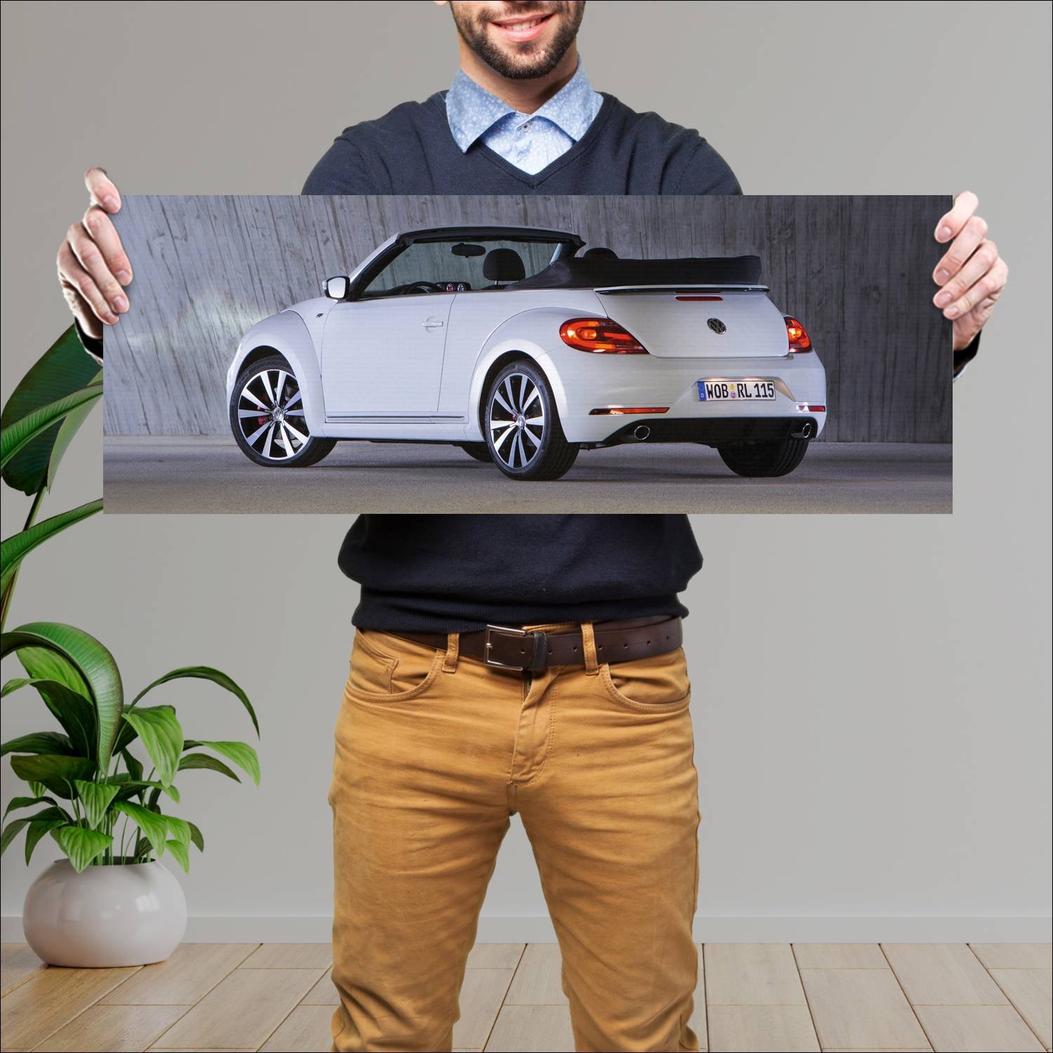 Cuadro grande 30x80cm 2012 volkswagen beetle cabri 765 Volkswagen