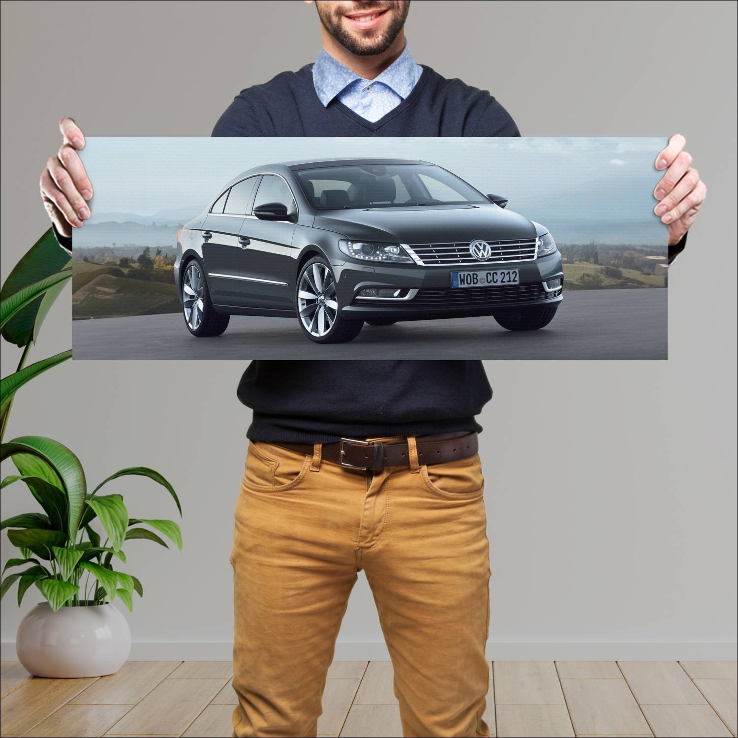 Cuadro grande 30x80cm 2012 volkswagen cc auto 772 Volkswagen
