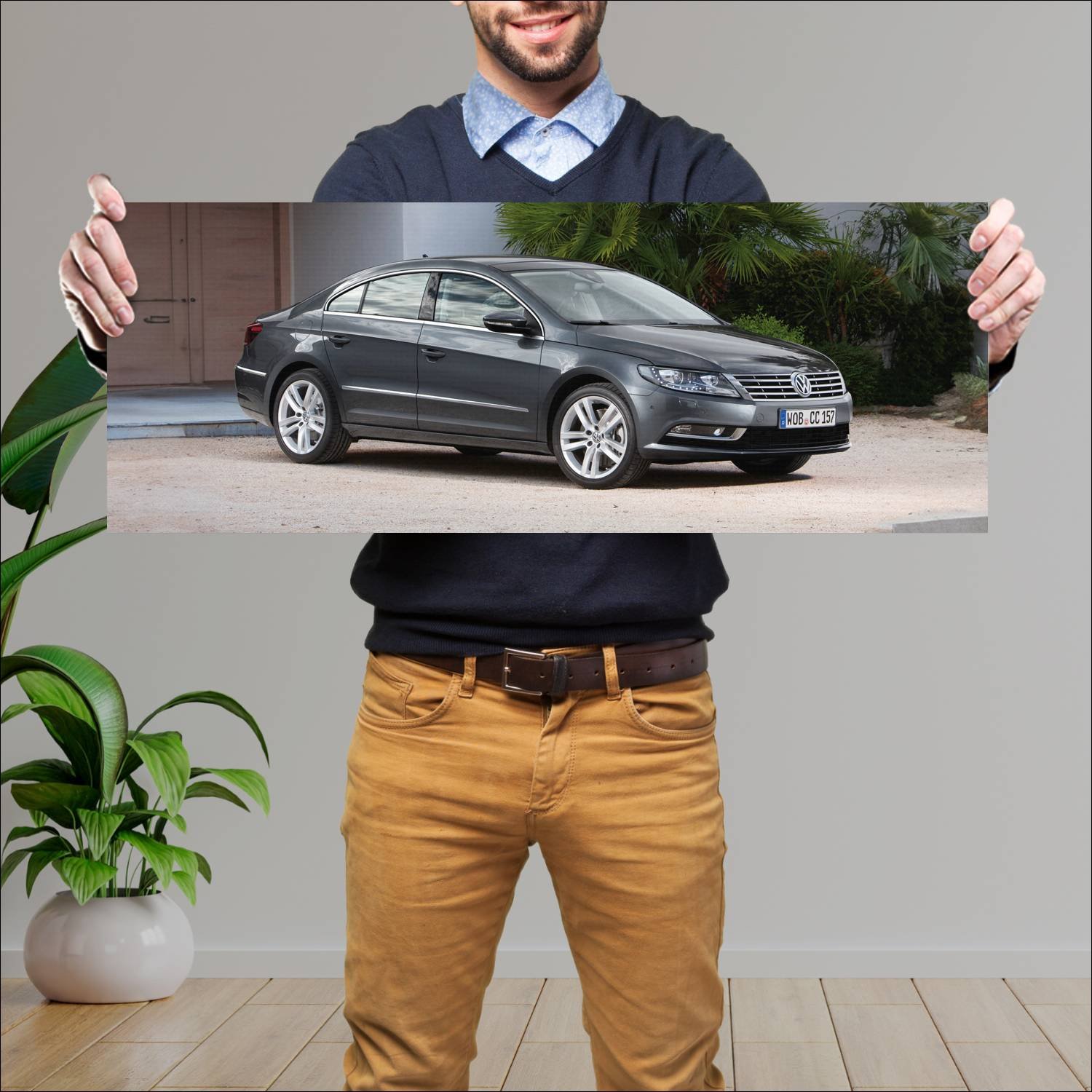 Cuadro grande 30x80cm 2012 volkswagen cc auto 773 Volkswagen