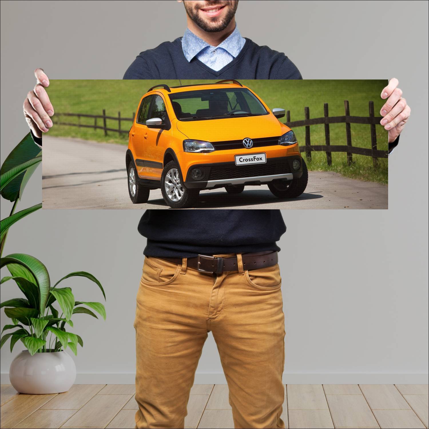 Cuadro grande 30x80cm 2012 volkswagen crossfox 442 783 Volkswagen