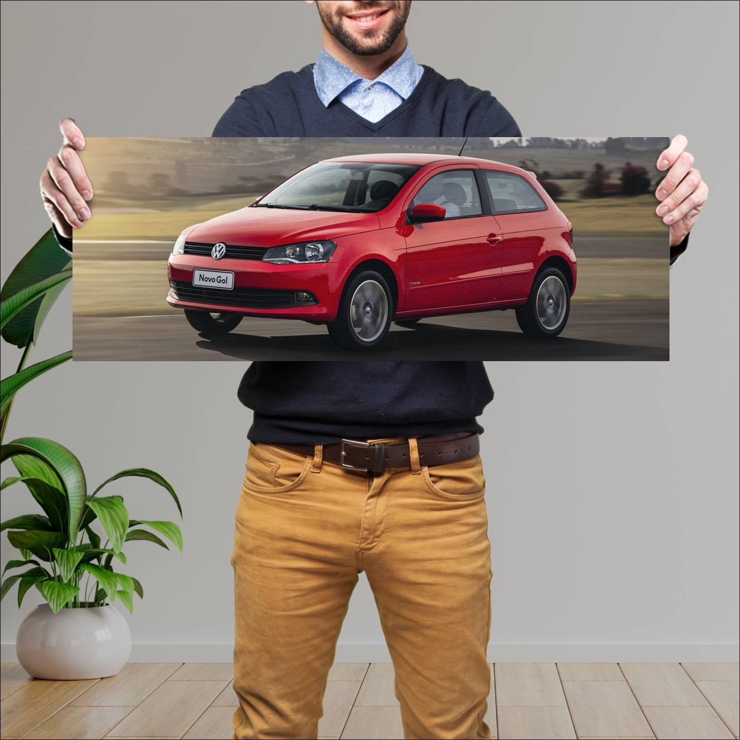Cuadro grande 30x80cm 2012 volkswagen gol 3 door 4 793 Volkswagen