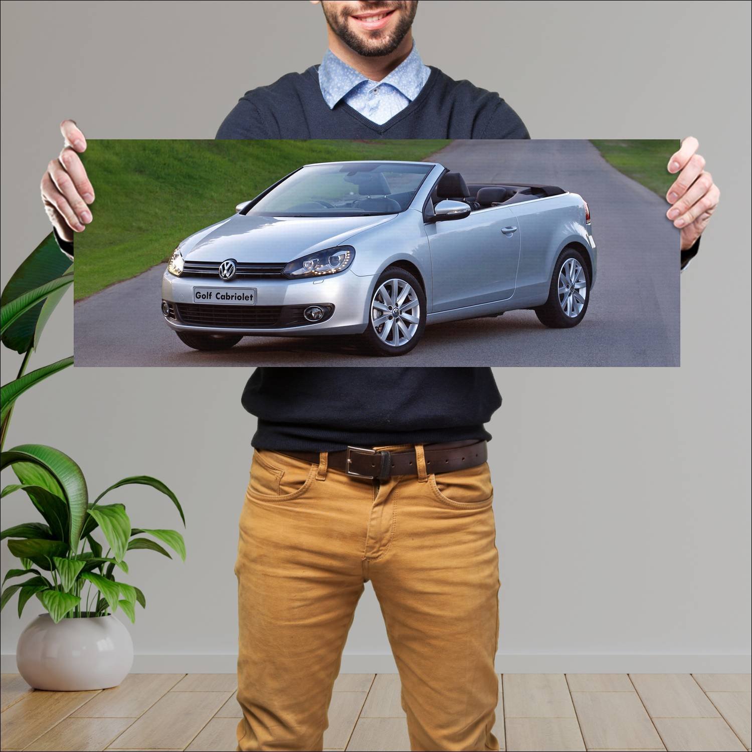Cuadro grande 30x80cm 2012 volkswagen golf cabriol 809 Volkswagen
