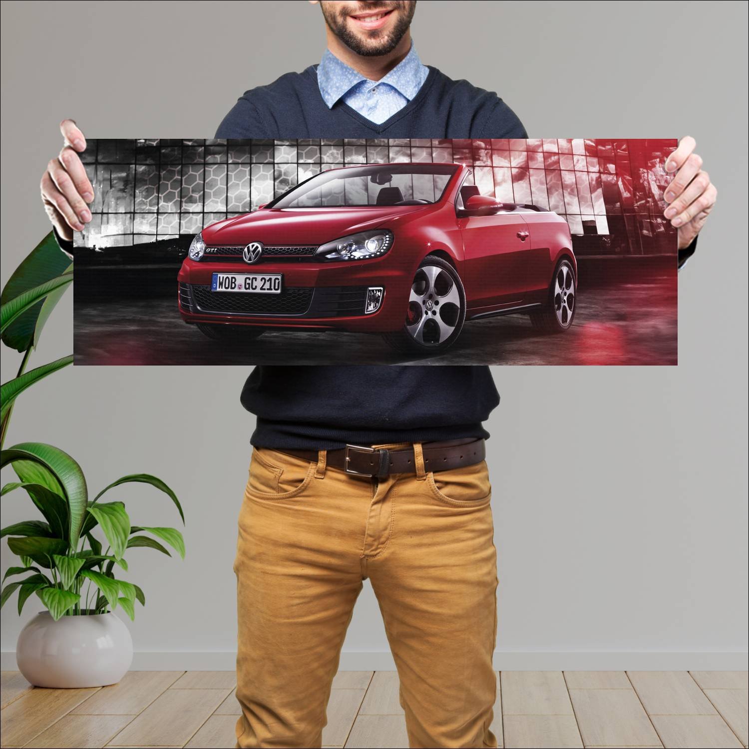 Cuadro grande 30x80cm 2012 volkswagen golf gti cab 810 Volkswagen