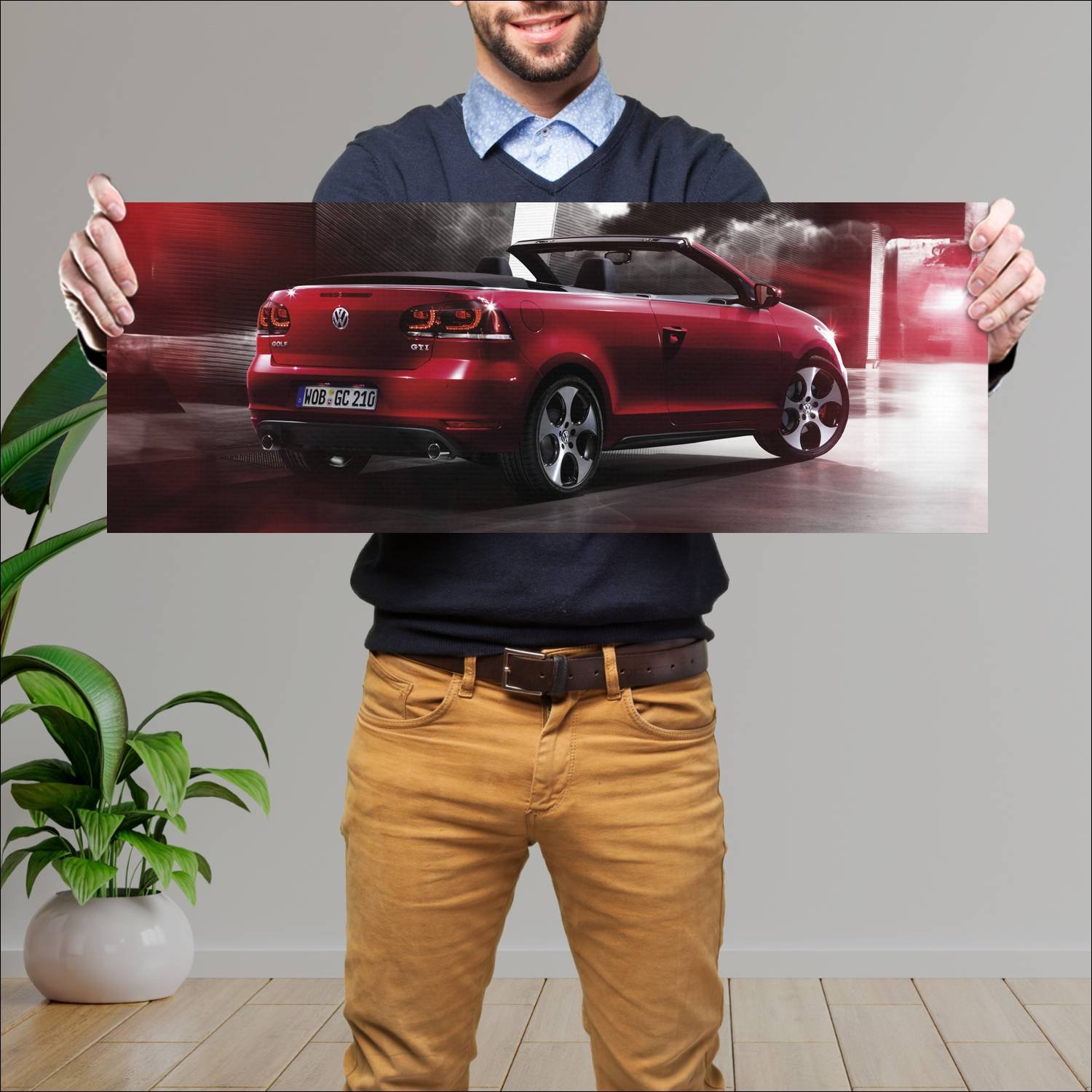 Cuadro grande 30x80cm 2012 volkswagen golf gti cab 811 Volkswagen