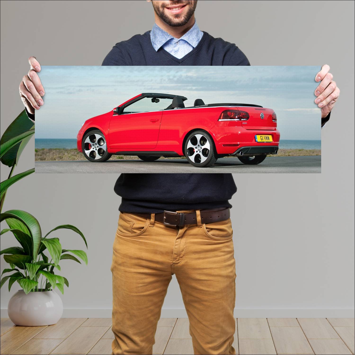 Cuadro grande 30x80cm 2012 volkswagen golf gti cab 812 Volkswagen