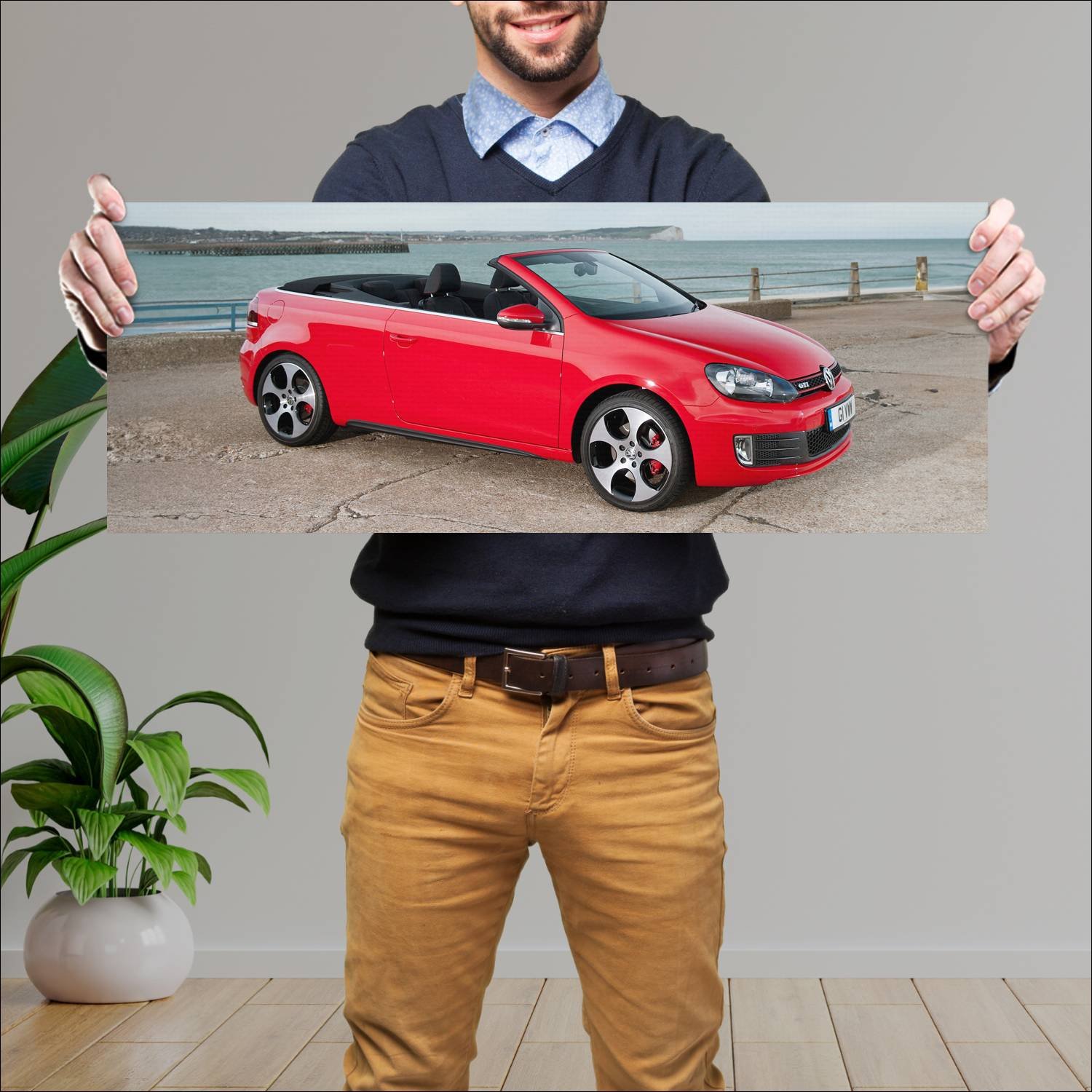 Cuadro grande 30x80cm 2012 volkswagen golf gti cab 813 Volkswagen