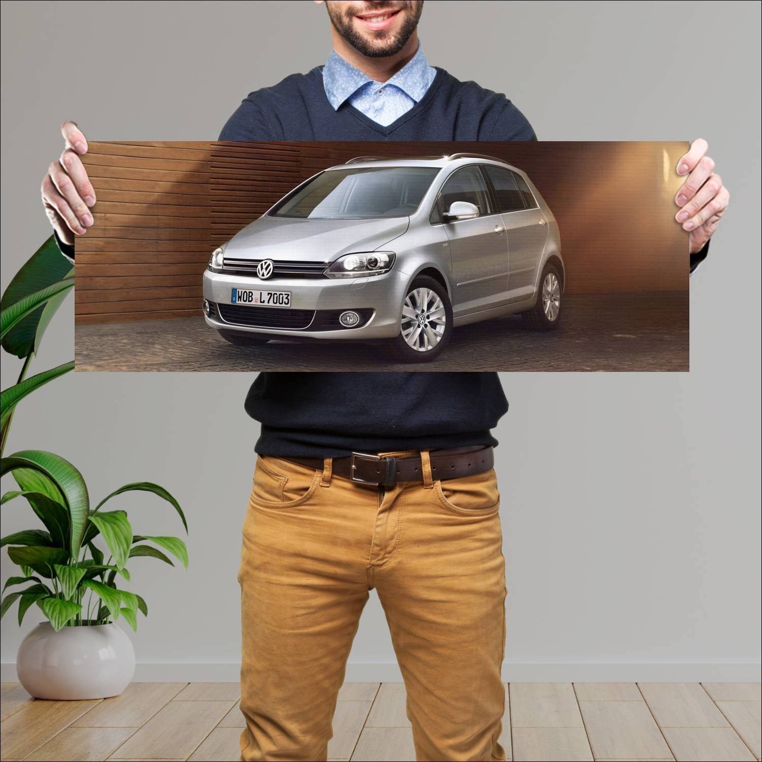 Cuadro grande 30x80cm 2012 volkswagen golf plus li 814 Volkswagen