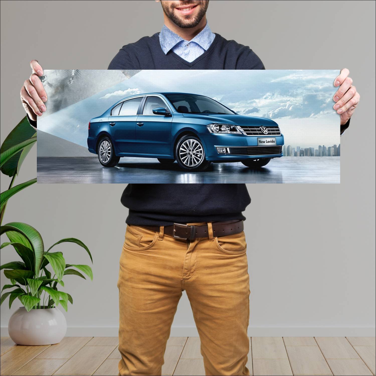Cuadro grande 30x80cm 2012 volkswagen lavida Volkswagen
