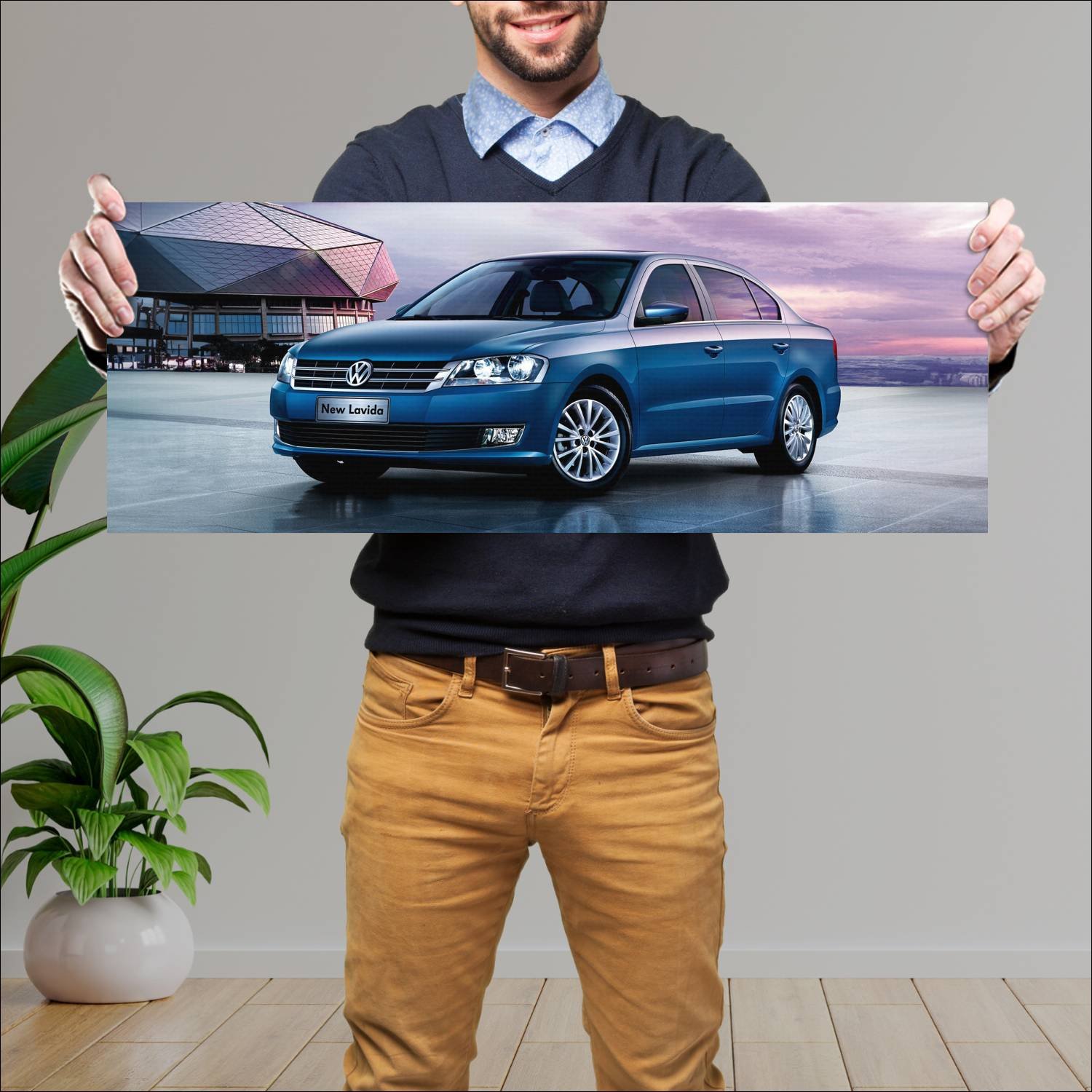 Cuadro grande 30x80cm 2012 volkswagen lavida Volkswagen