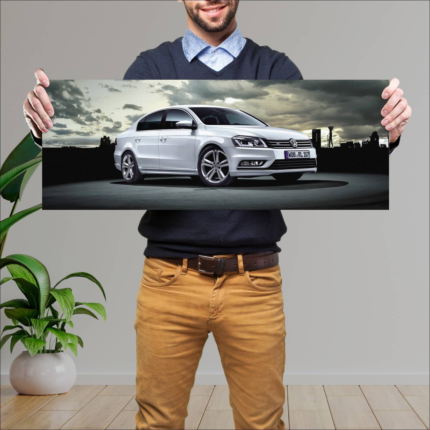 Cuadro grande 30x80cm 2012 volkswagen passat r lin 832 Volkswagen