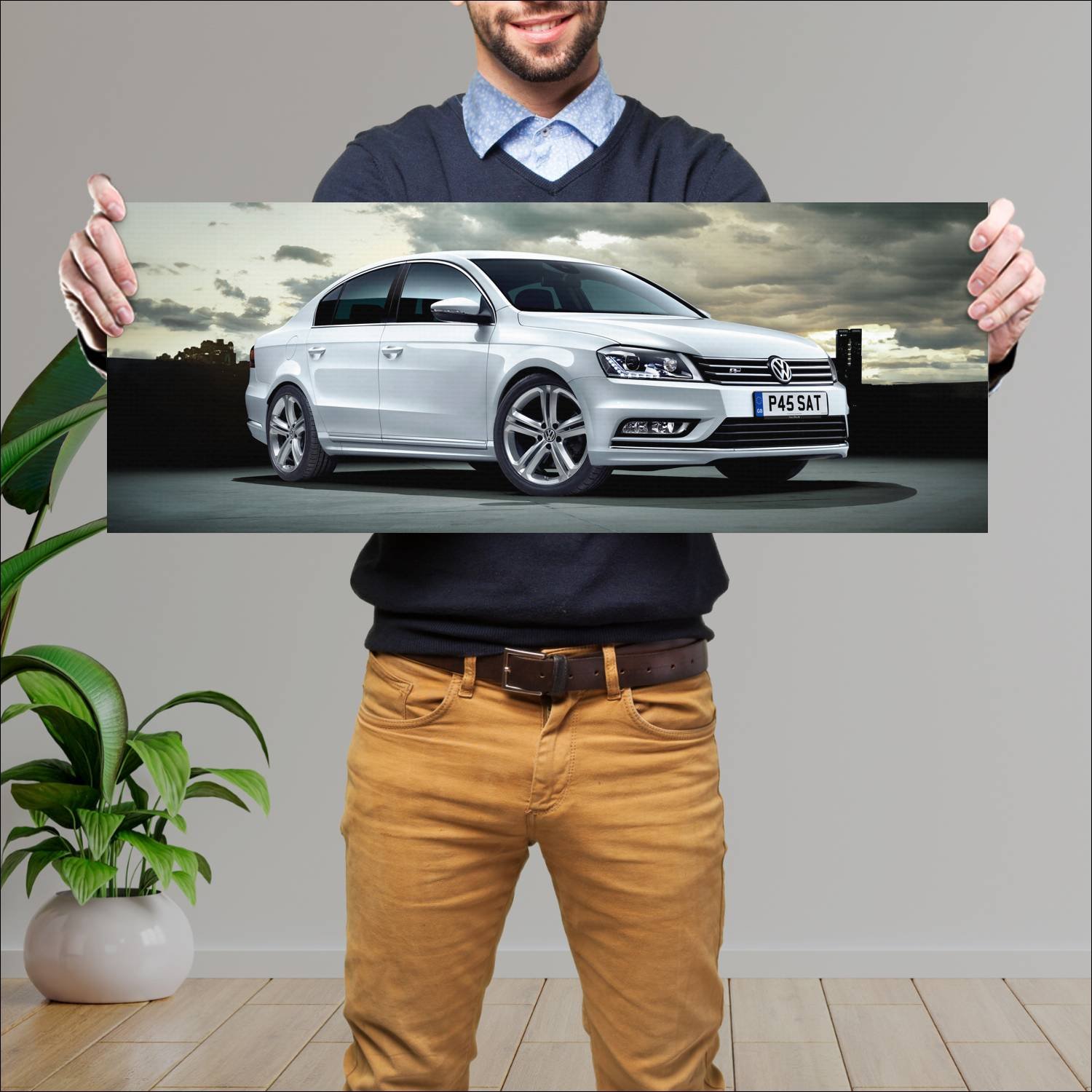 Cuadro grande 30x80cm 2012 volkswagen passat r lin 833 Volkswagen