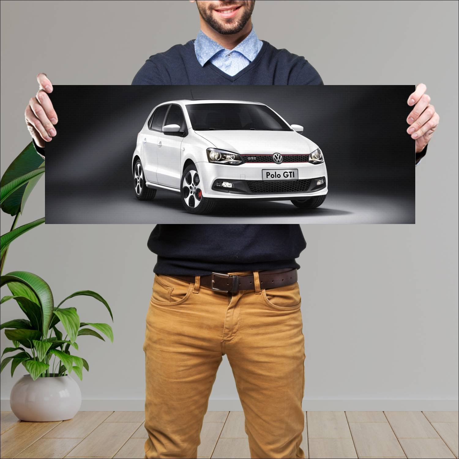 Cuadro grande 30x80cm 2012 volkswagen polo gti 5 d 837 Volkswagen
