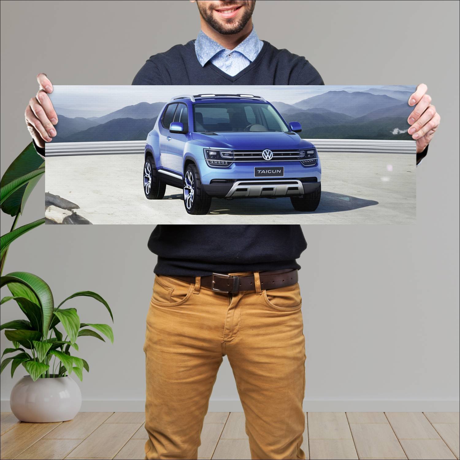 Cuadro grande 30x80cm 2012 volkswagen taigun conce 842 Volkswagen