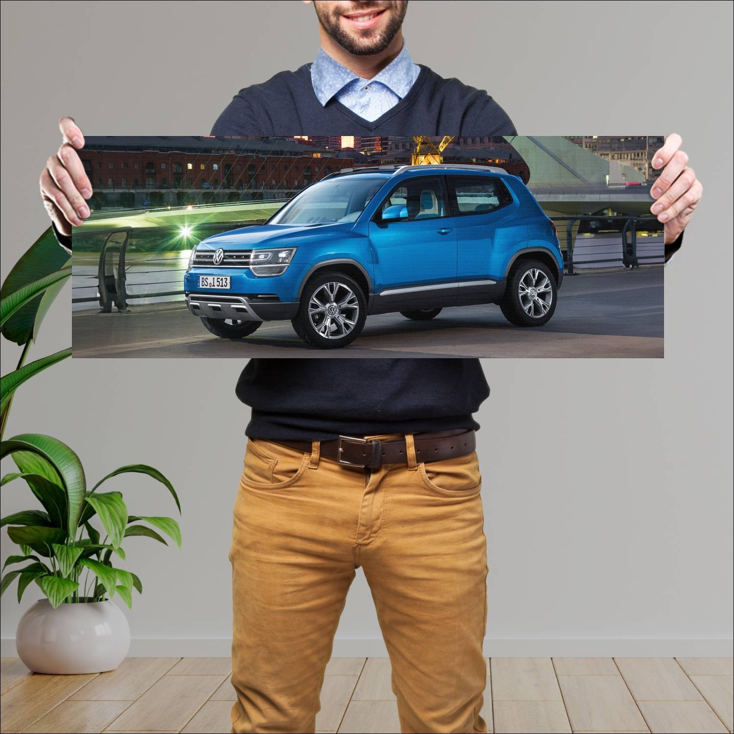Cuadro grande 30x80cm 2012 volkswagen taigun conce 843 Volkswagen